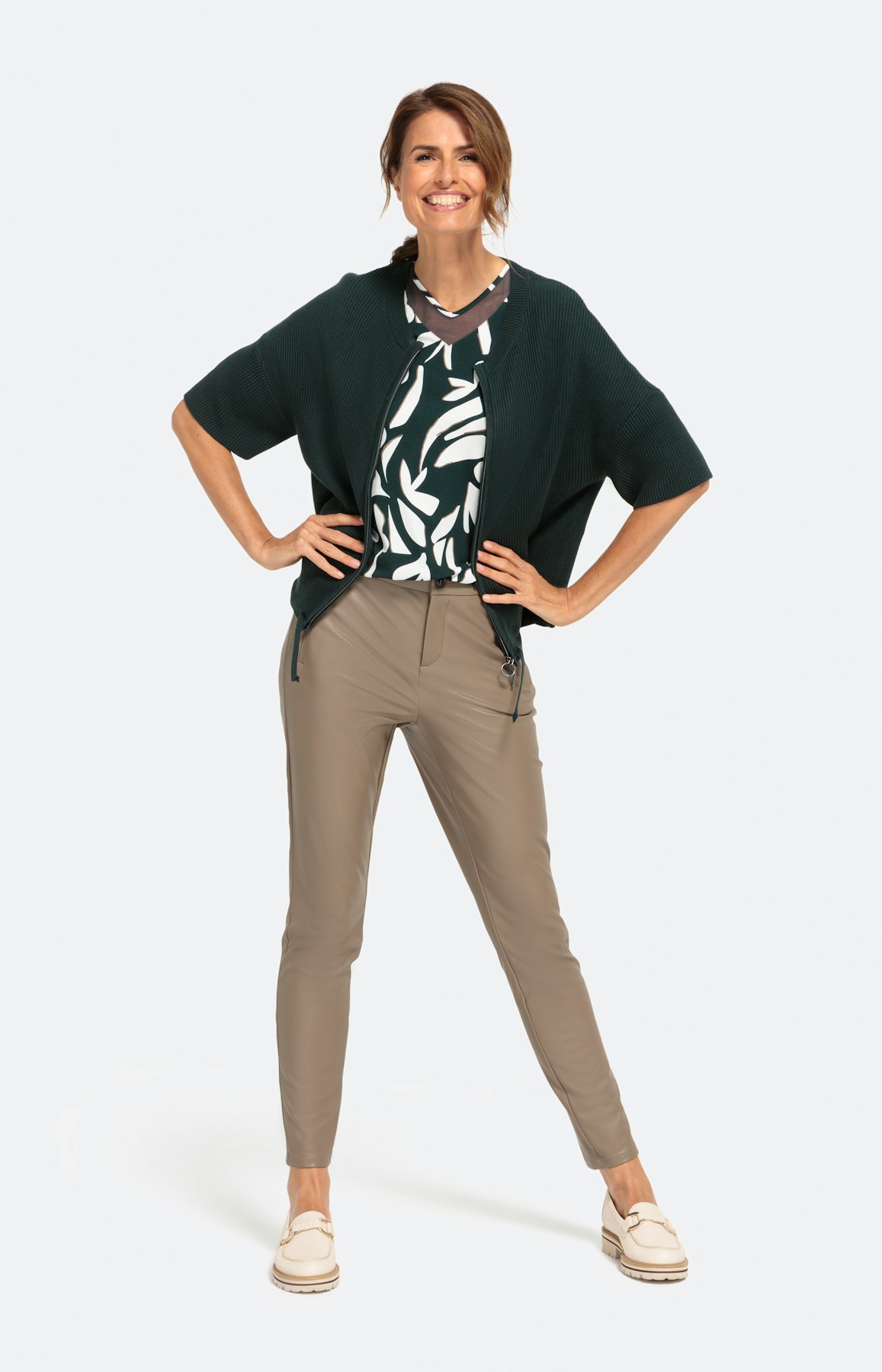 Oversized vest met 3/4 mouwen