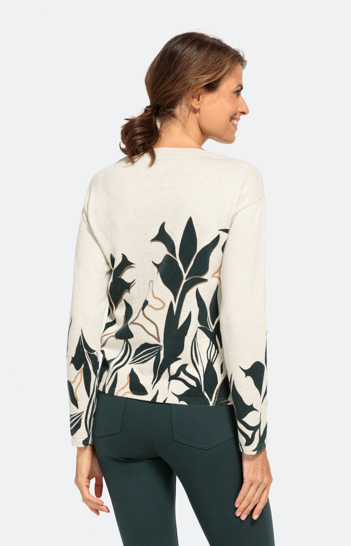 Bedruckter Pullover mit langem Ärmel