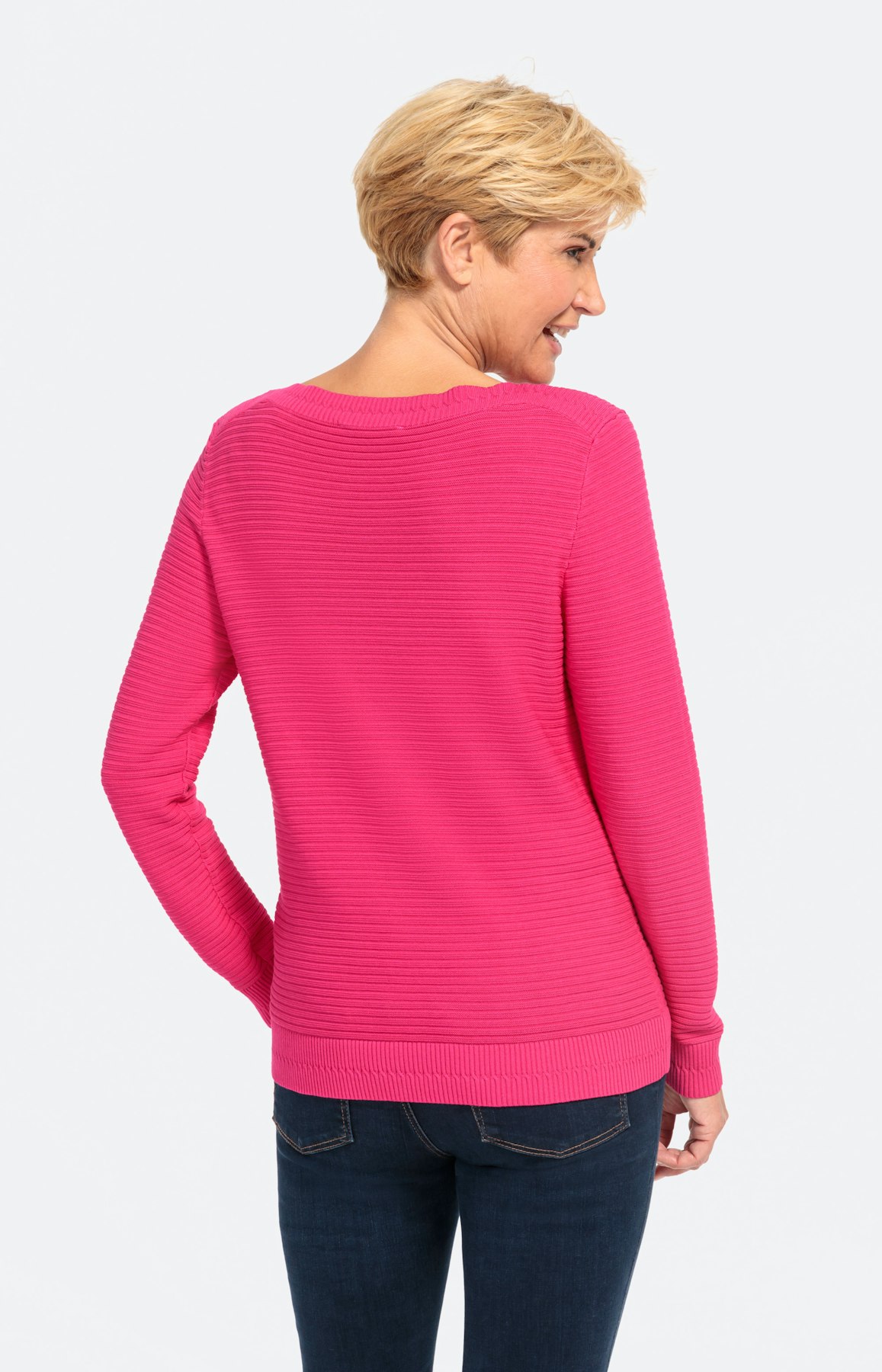 Pullover mit Boot-Ausschnitt und 1/1-Arm