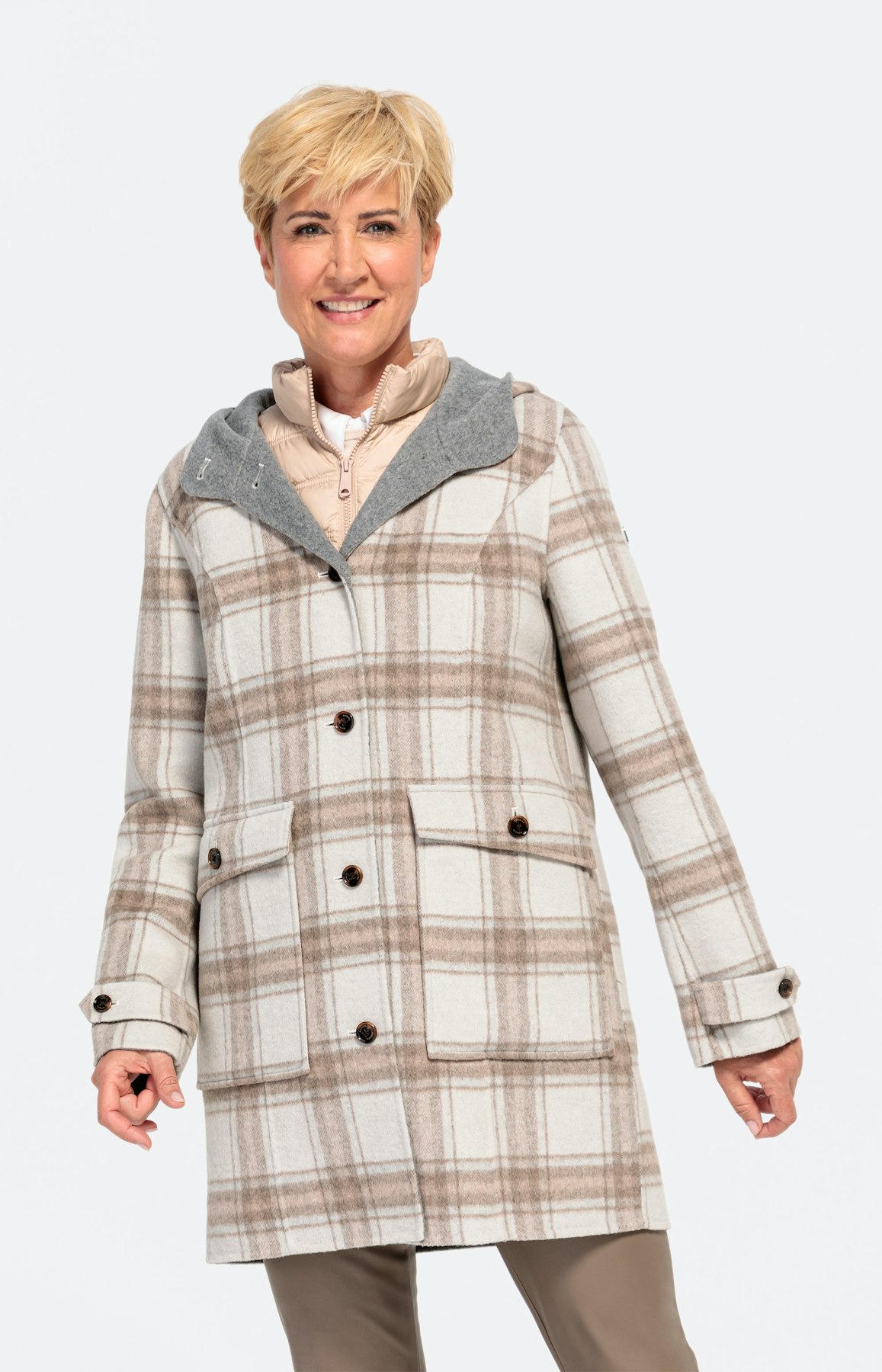 Mantel mit herausnehmbarer Weste