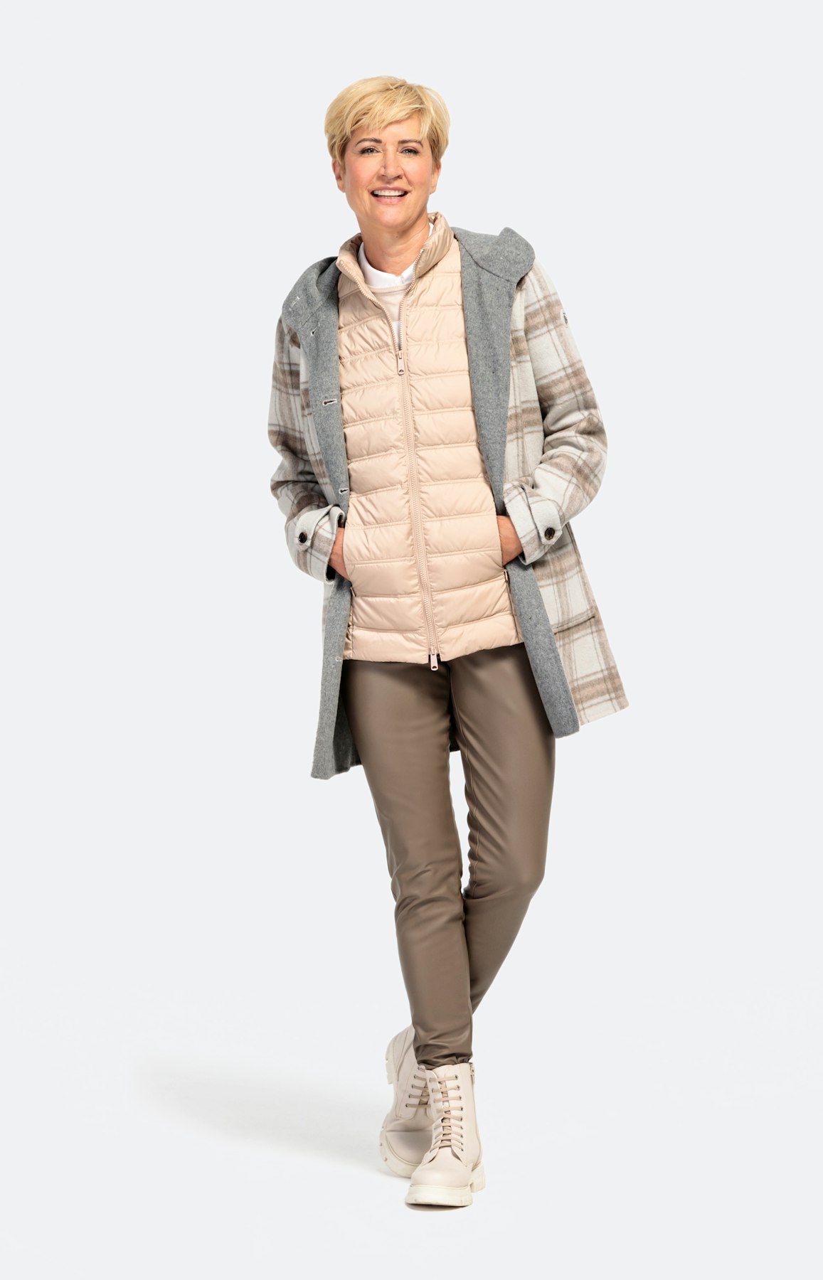 Mantel mit herausnehmbarer Weste