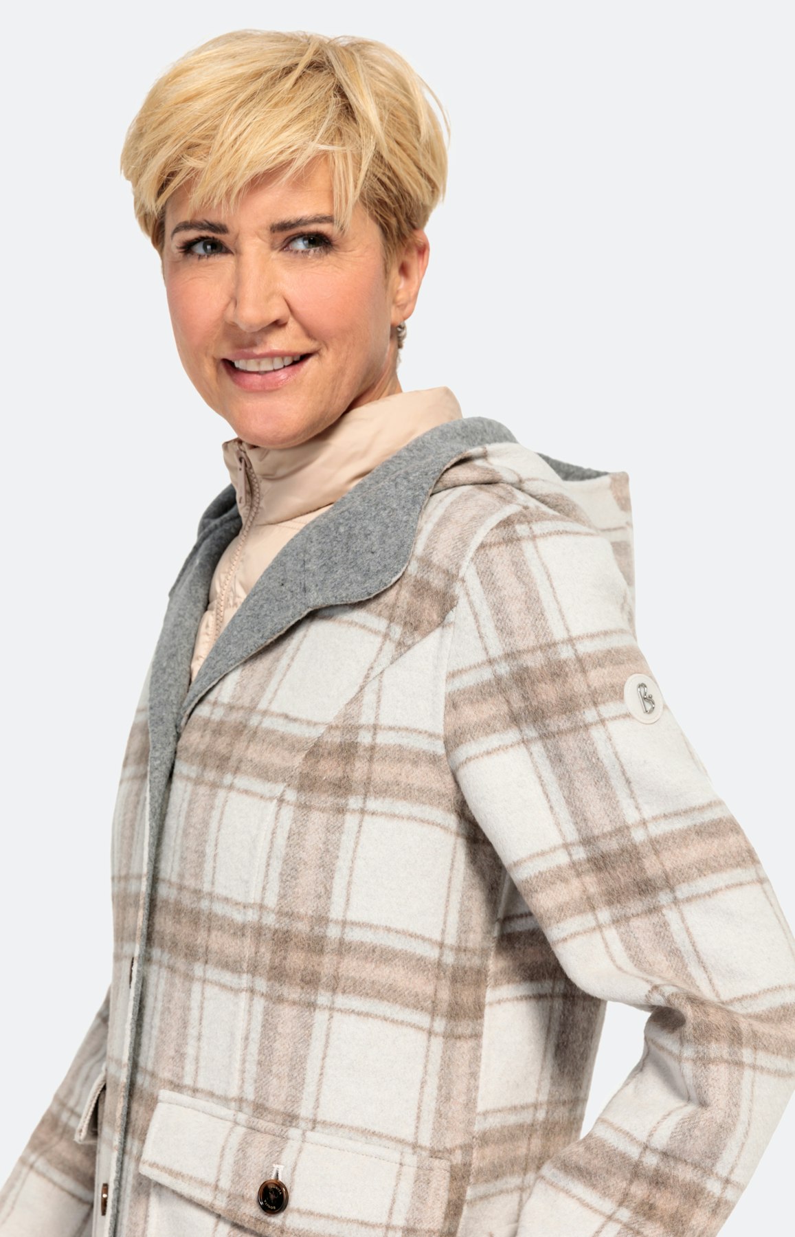 Mantel mit herausnehmbarer Weste