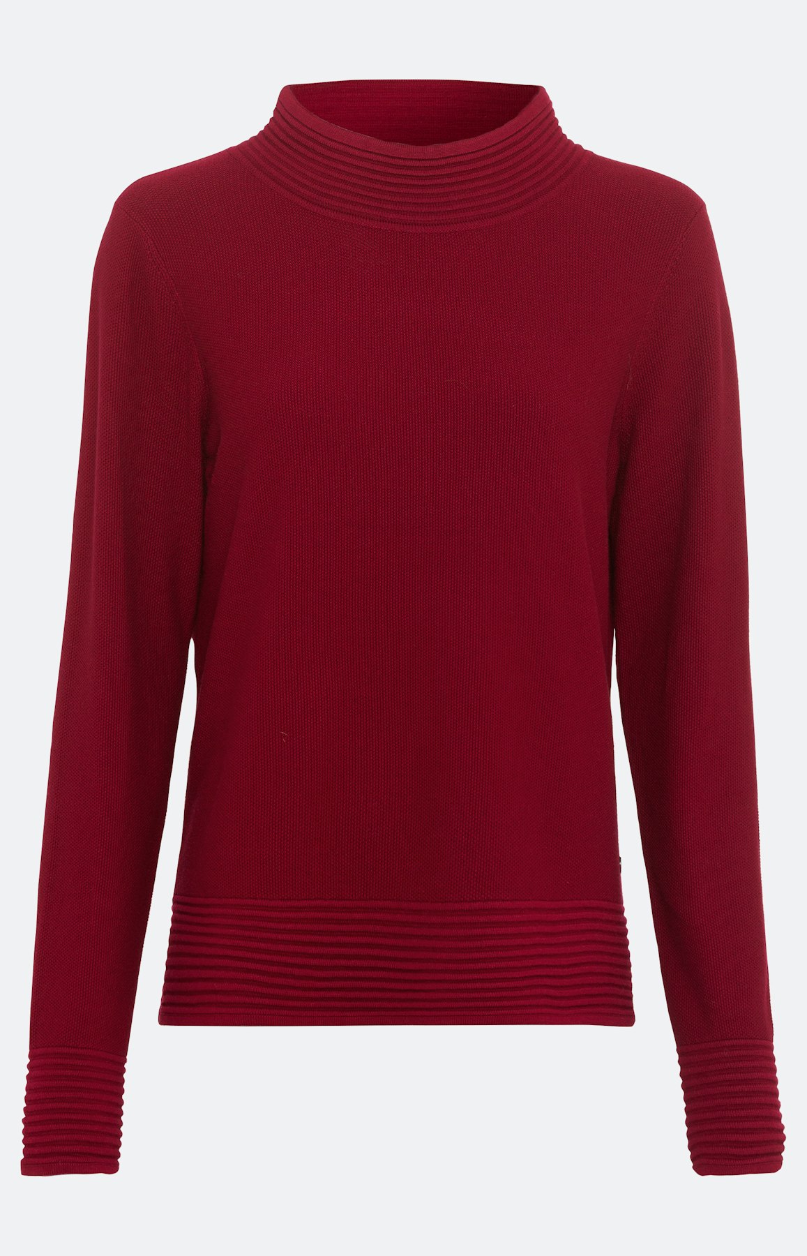 Strukturierter Langarm-Pullover