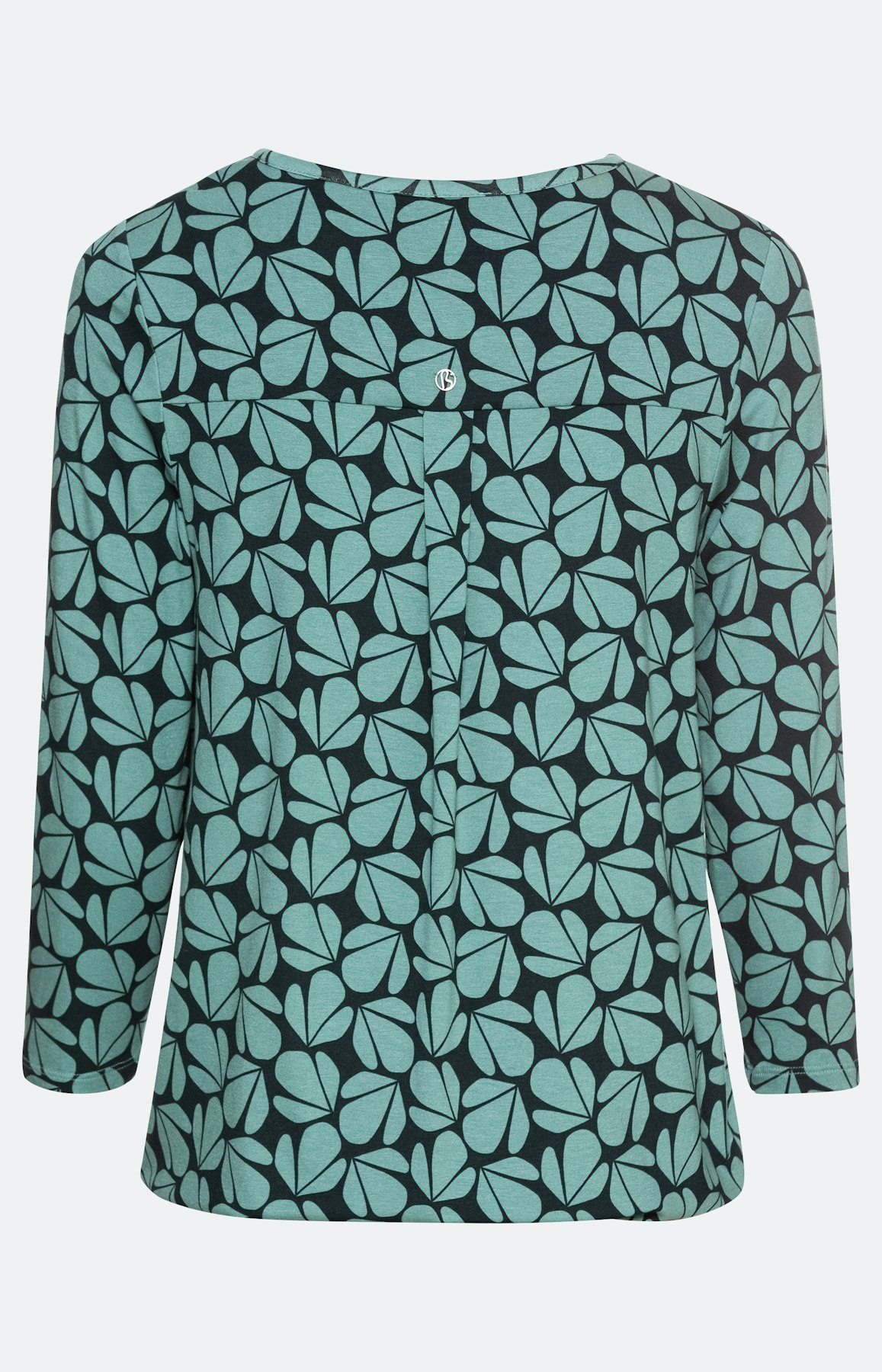 Gemustertes 3/4-Arm-Shirt mit Eyelet