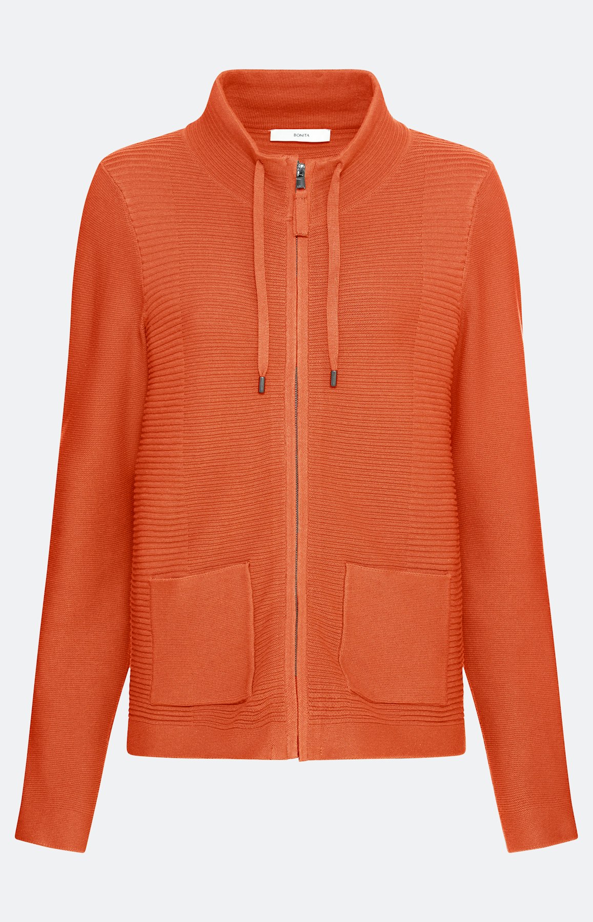 Cardigan mit Stehkragen und Langarm