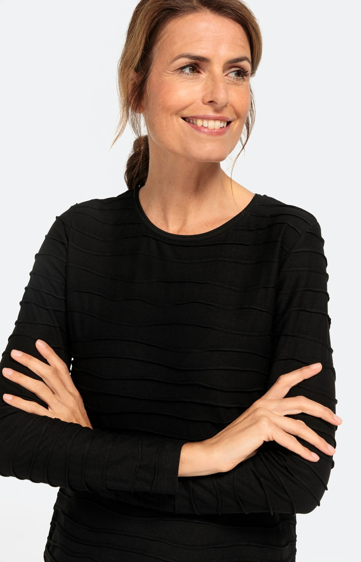 Strukturiertes Langarmshirt