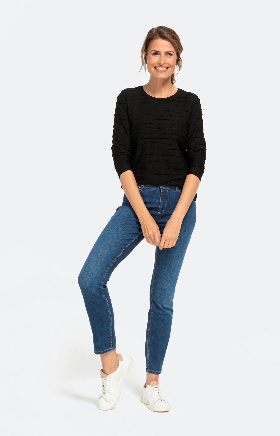 Strukturiertes Langarmshirt