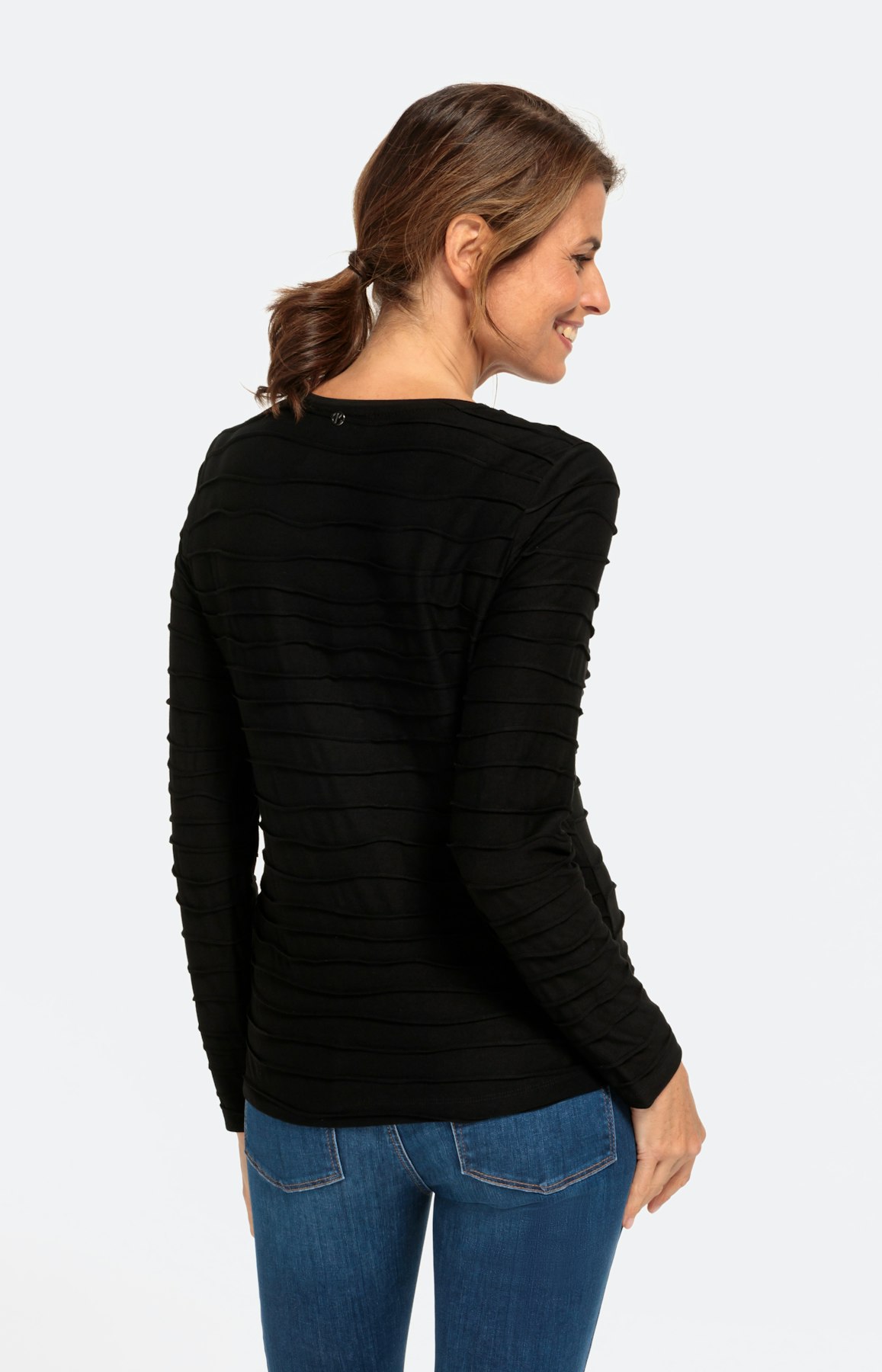 Strukturiertes Langarmshirt