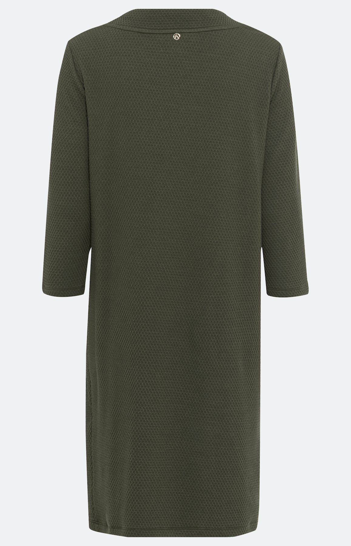 Strukturiertes Kleid mit 3/4-Ärmel