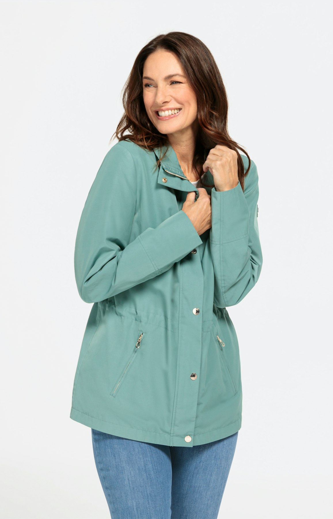 Leichter Parka mit hohem Kragen