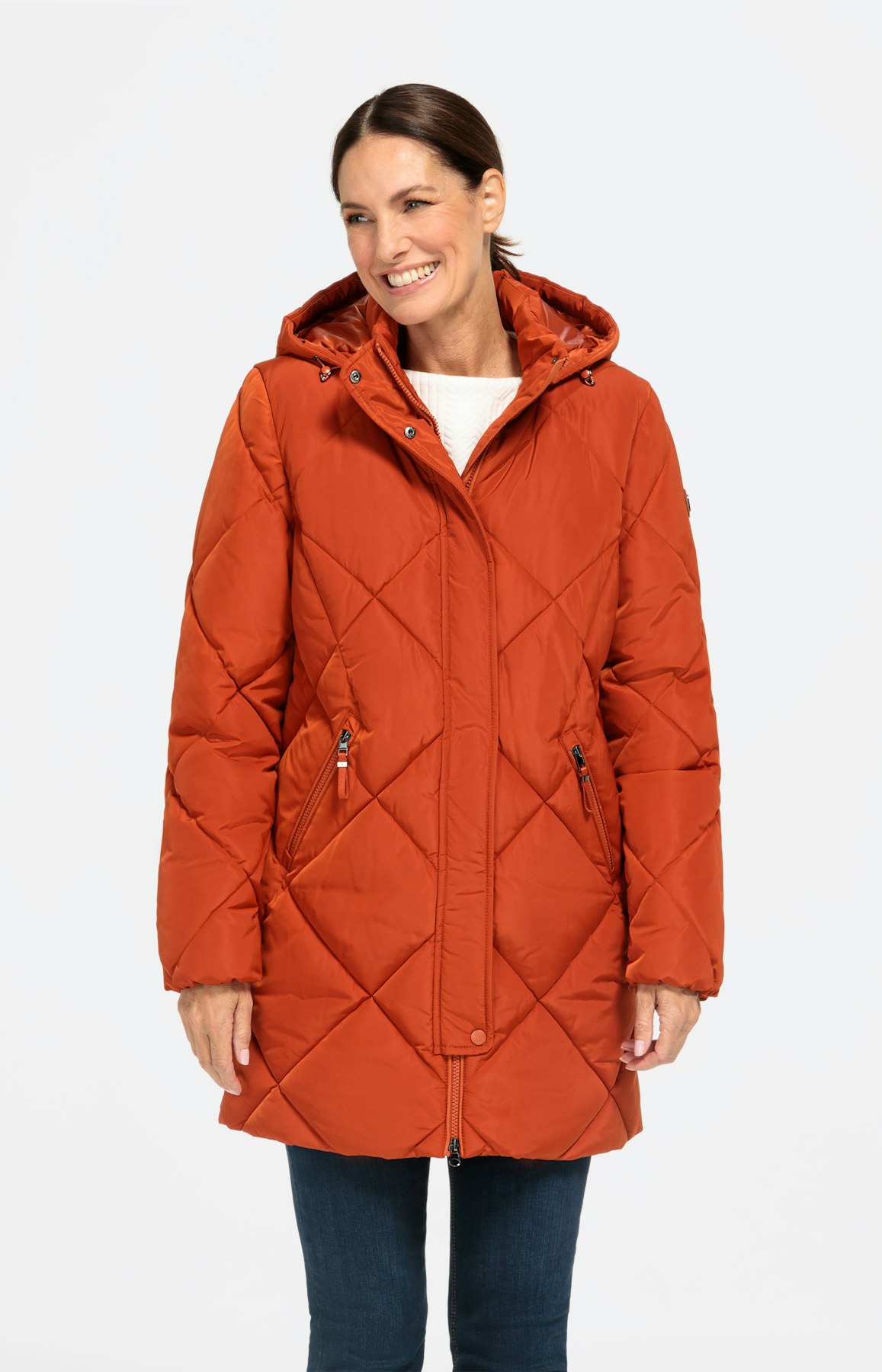 Stepp-Mantel mit Kapuze