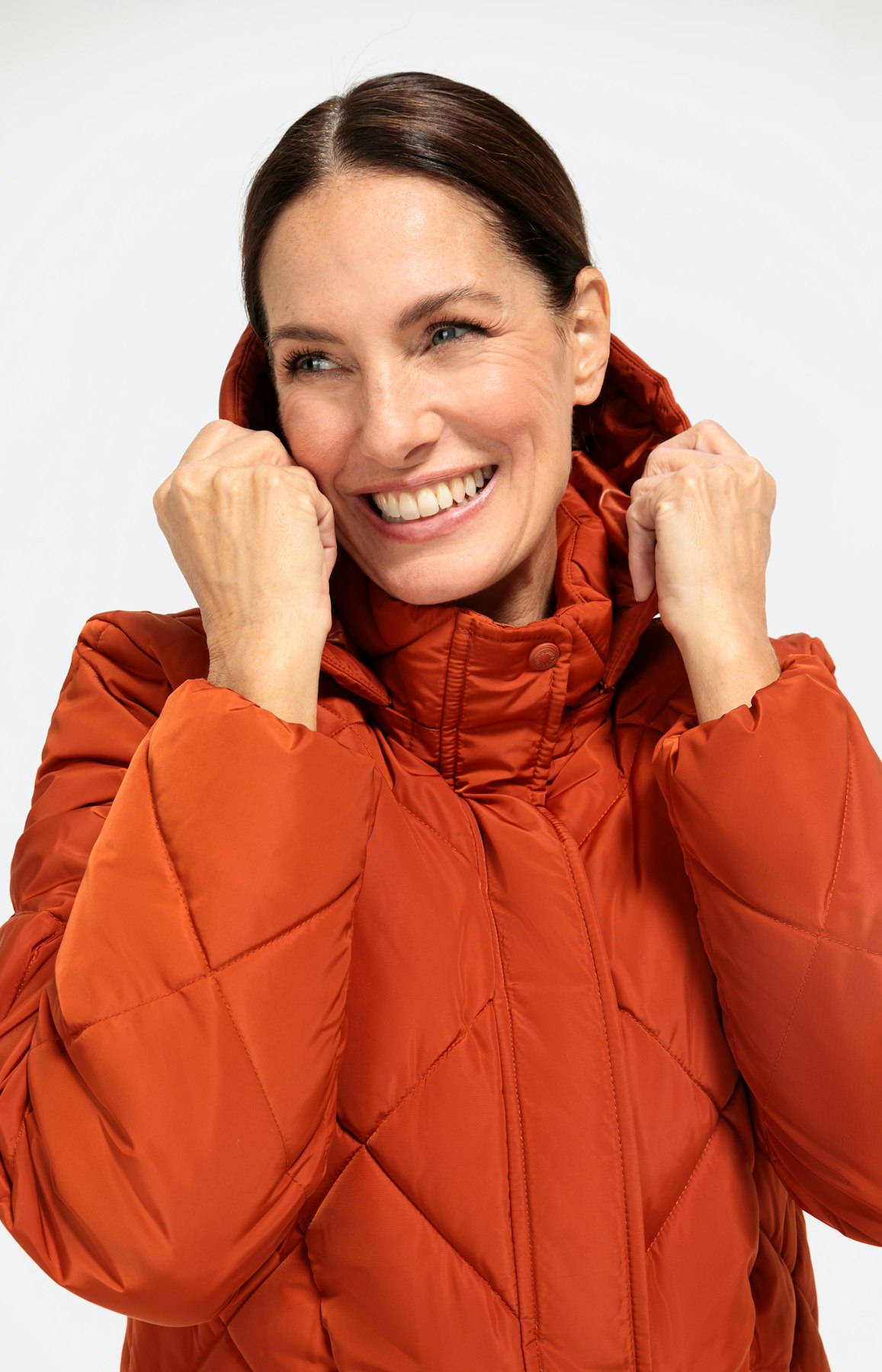 Stepp-Mantel mit Kapuze