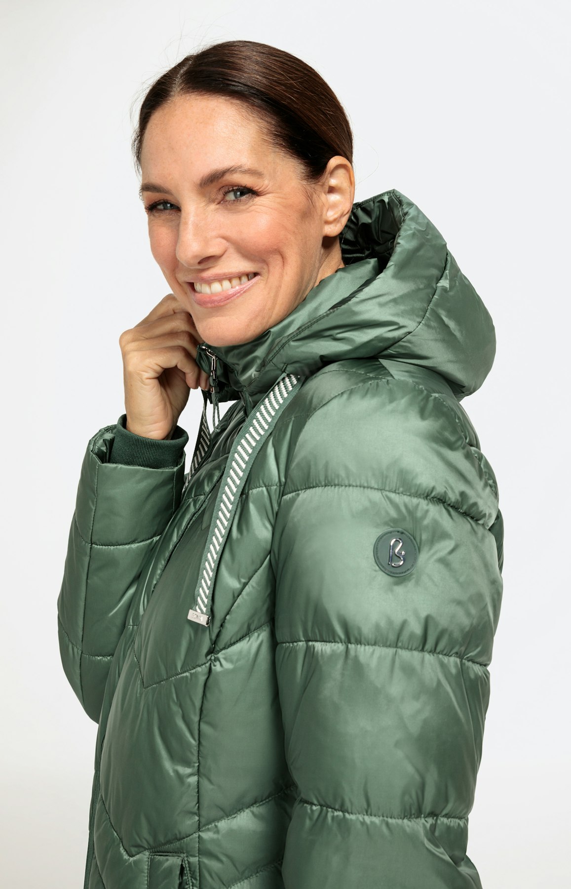 Gewatteerd jack met afneembare capuchon