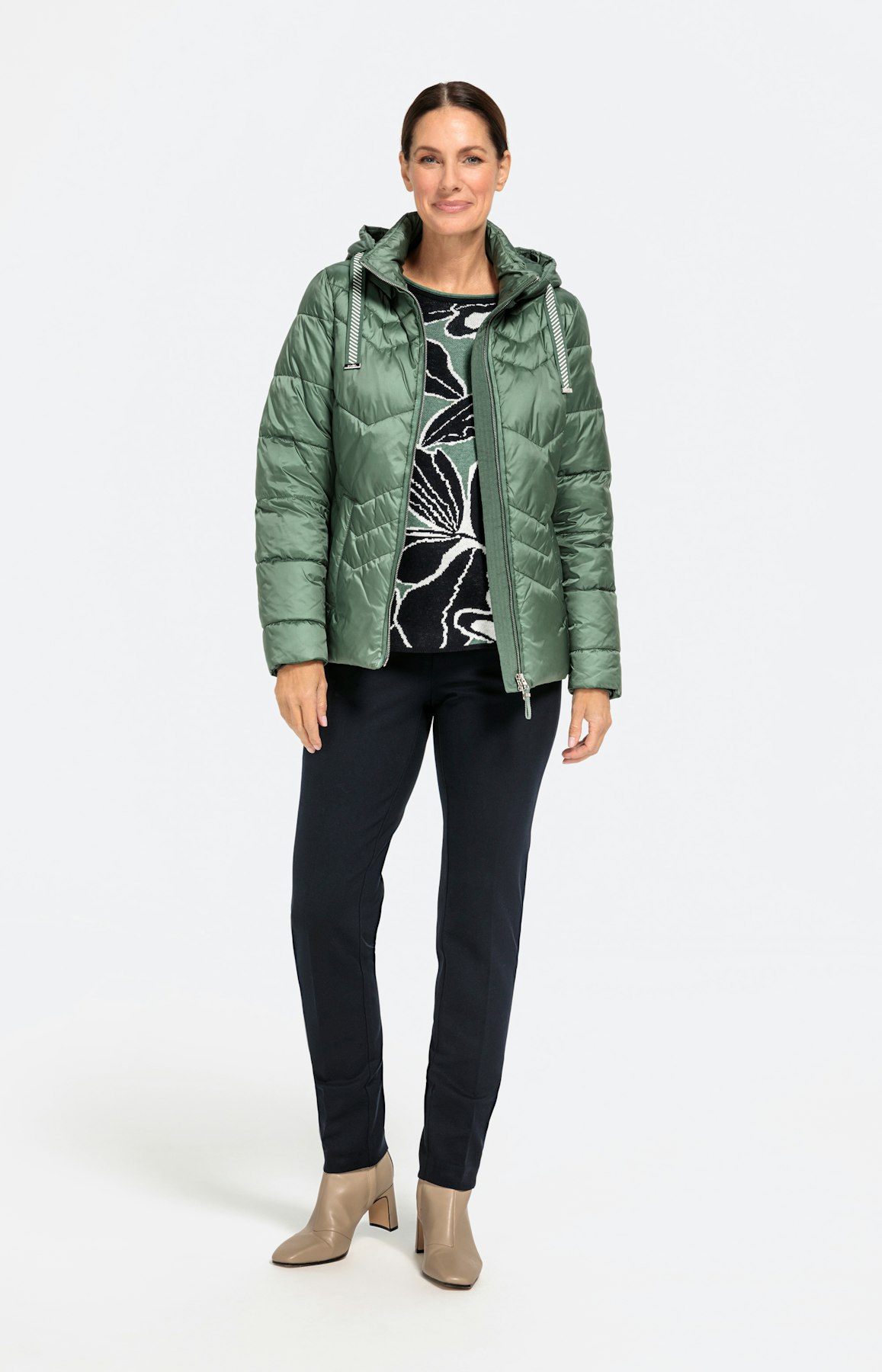 Gewatteerd jack met afneembare capuchon