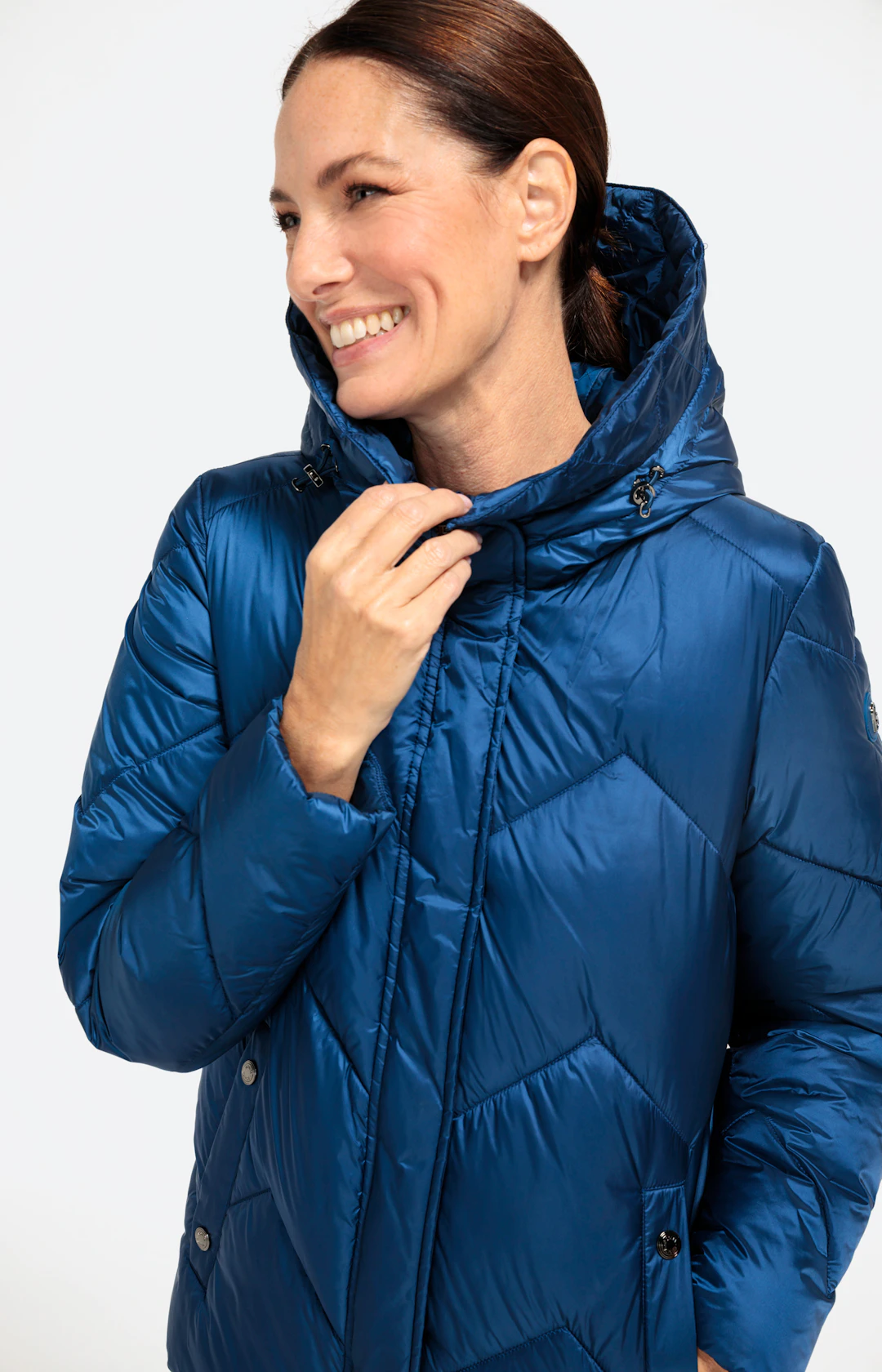 Kapuze Bonita Jacken Für Damen Jacke Mit Zickzack-Steppung Und