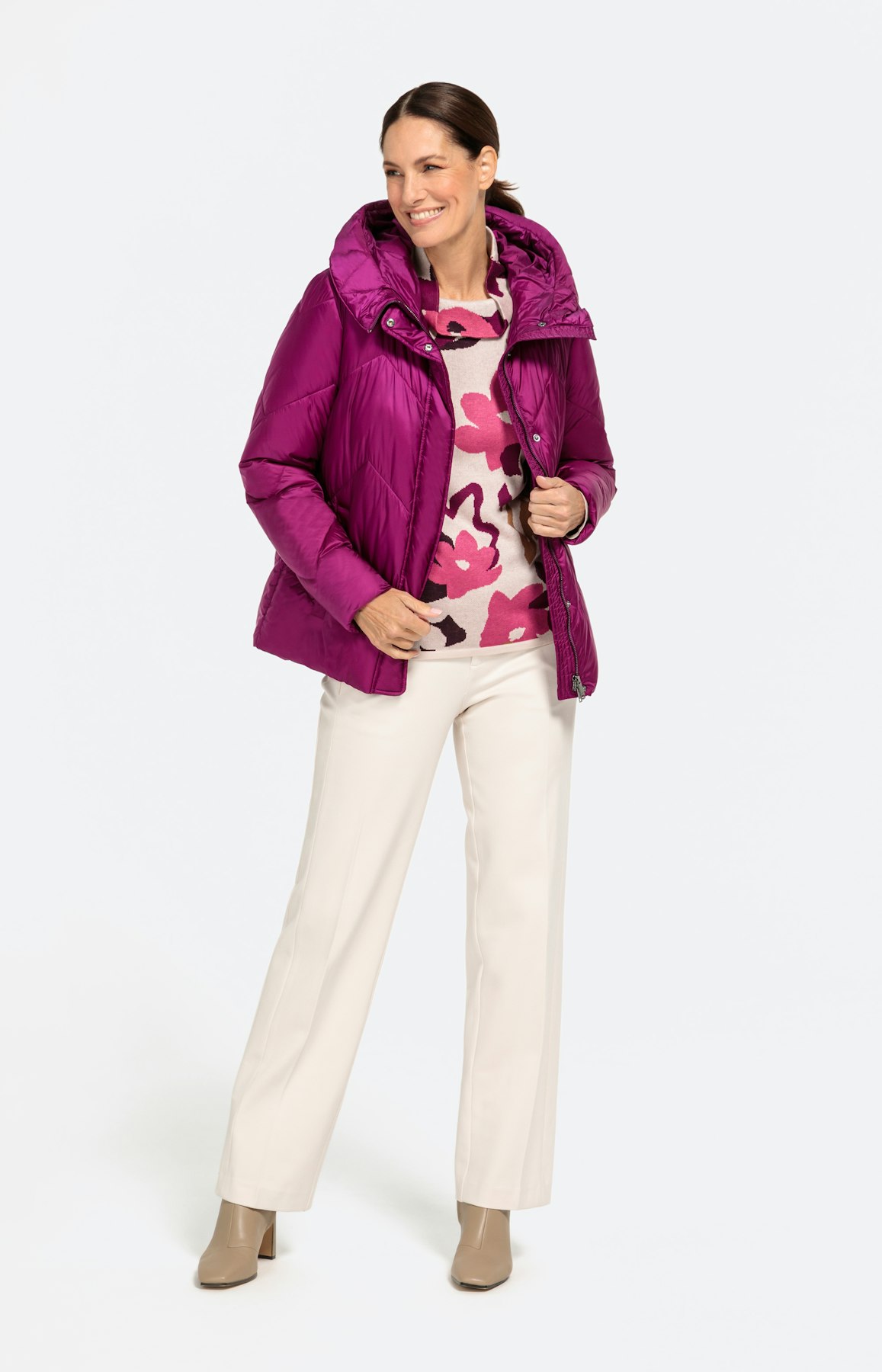 Steppjacke mit Kapuze