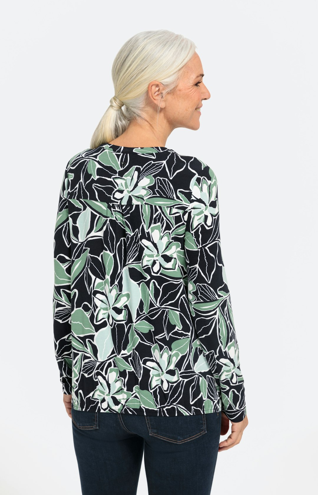 Langarm-Shirt mit floralem Print