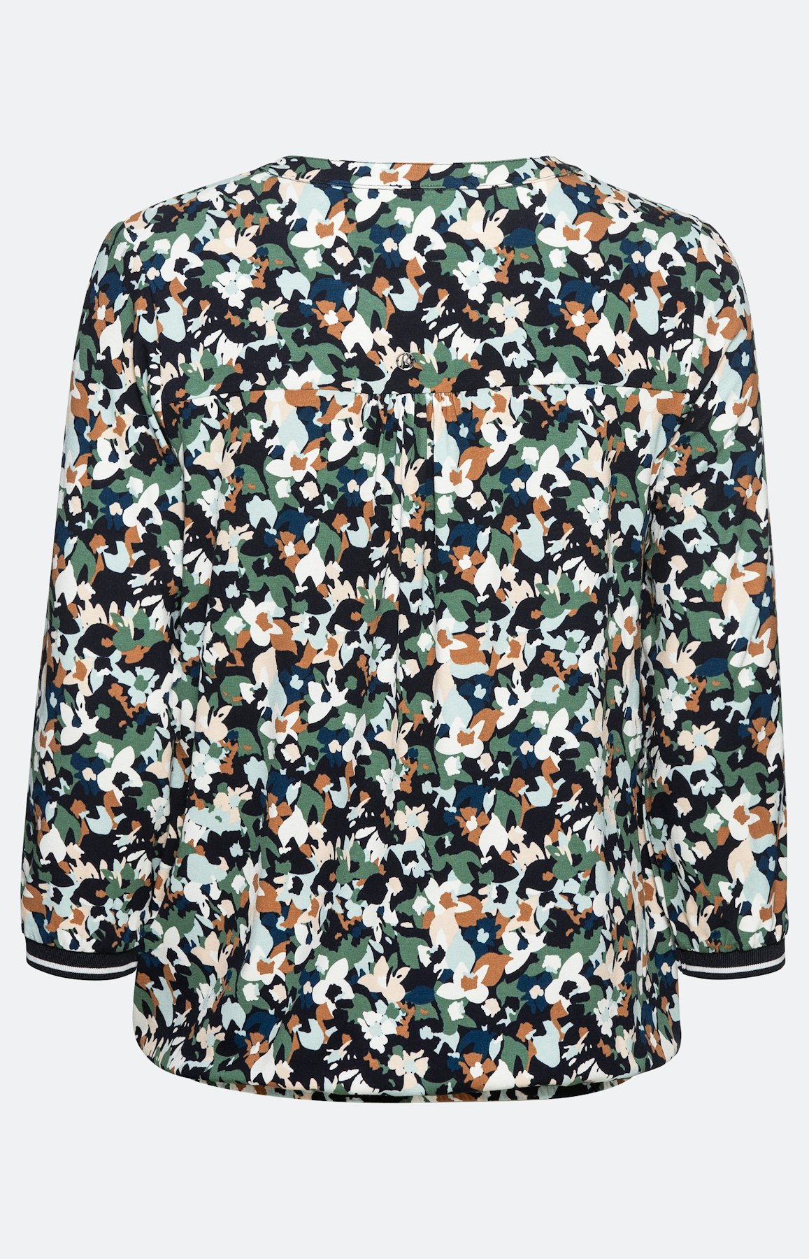 Floral gemustertes Shirt mit 3/4-Ärmel