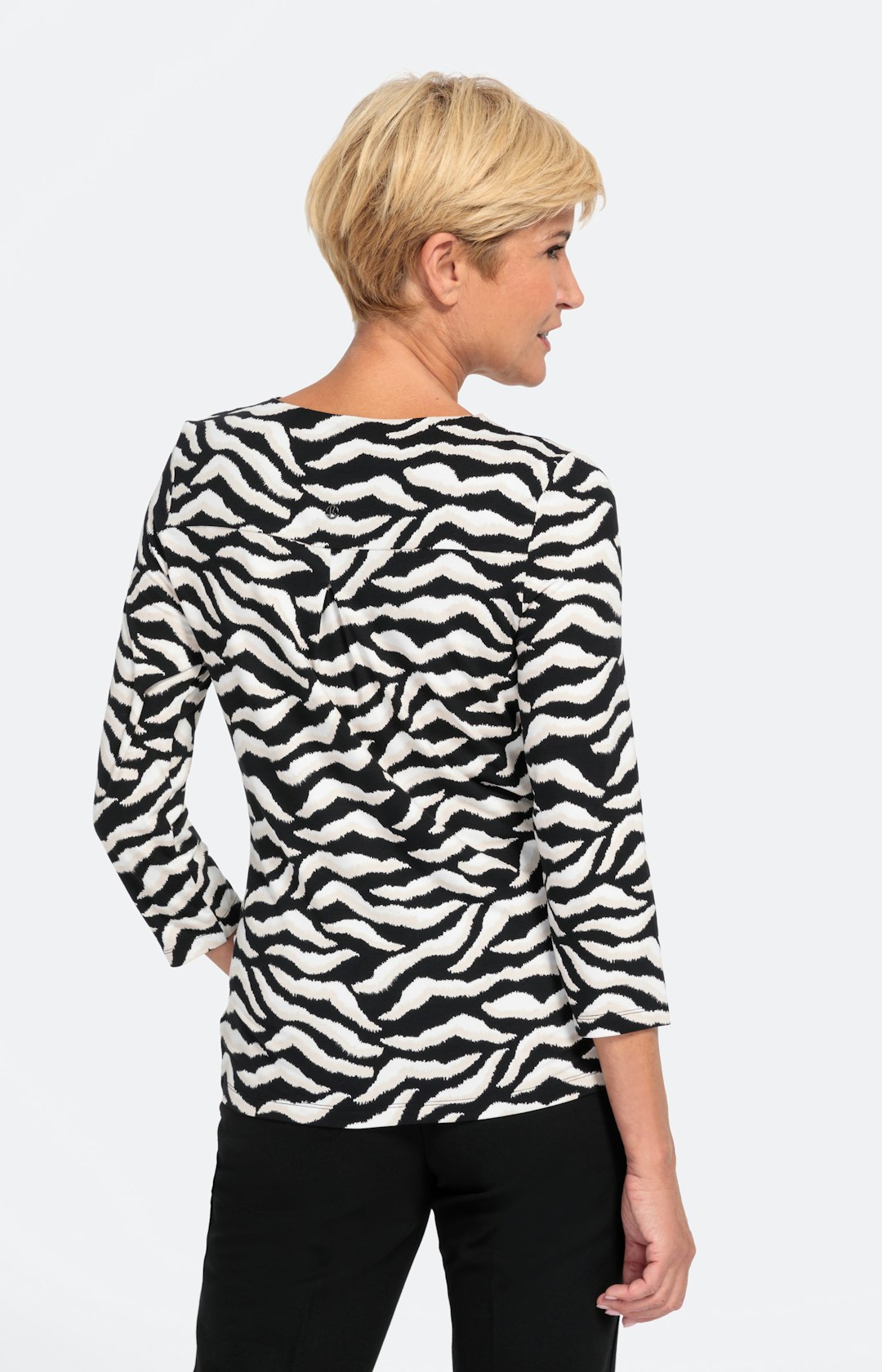 Langes Shirt mit Zebramuster