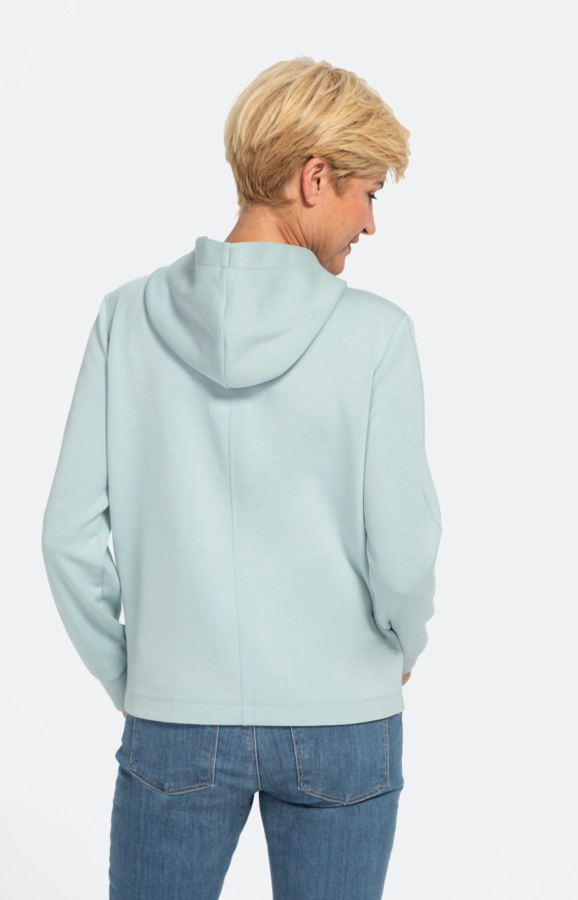 Kapuzen-Sweatjacke mit langem Ärmel