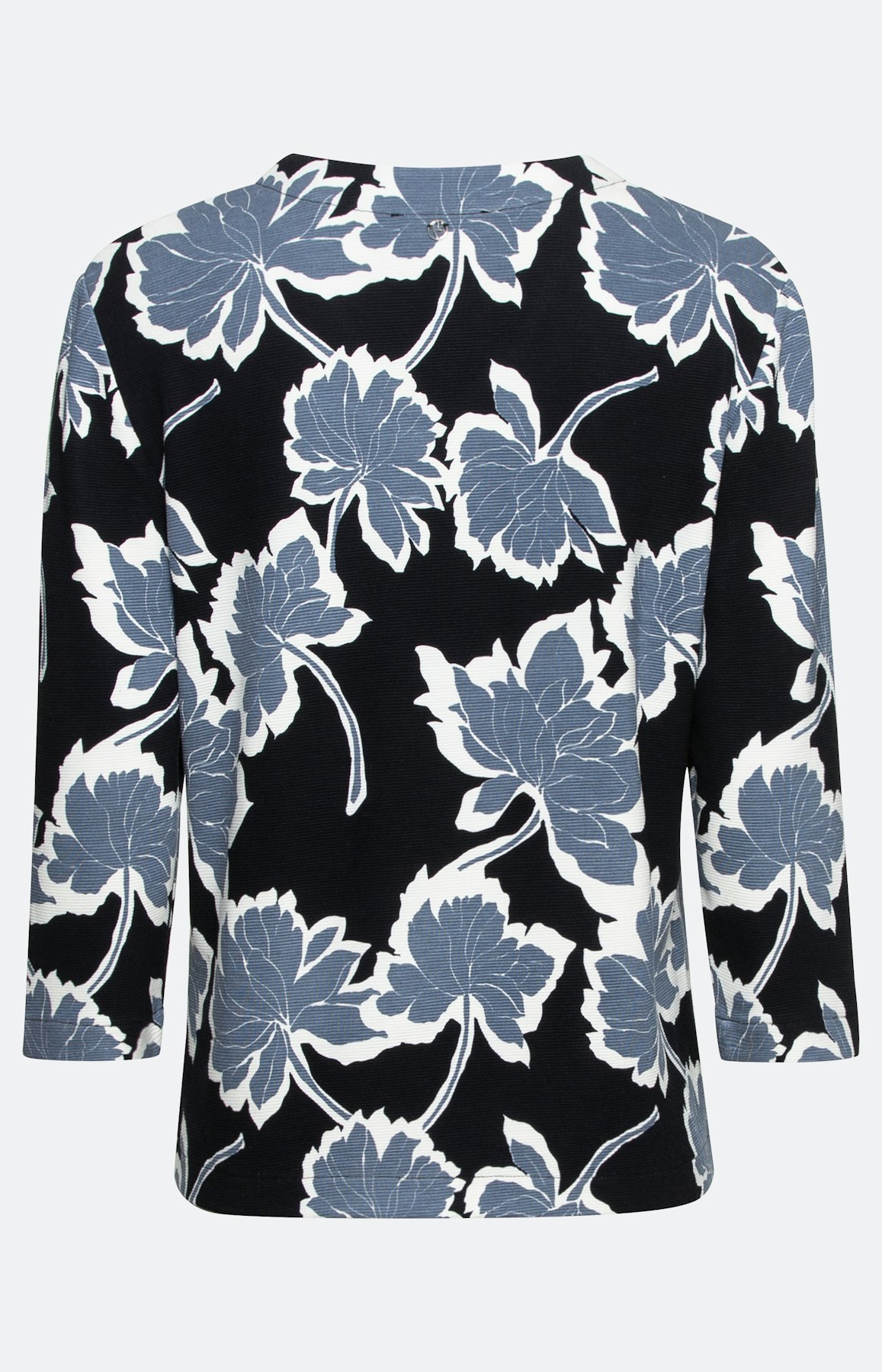 Florales Sweatshirt mit V-Ausschnitt
