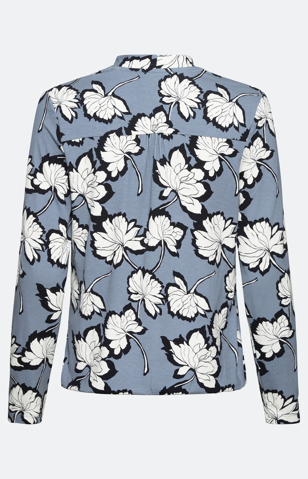 Florales Langarmshirt mit V-Ausschnitt