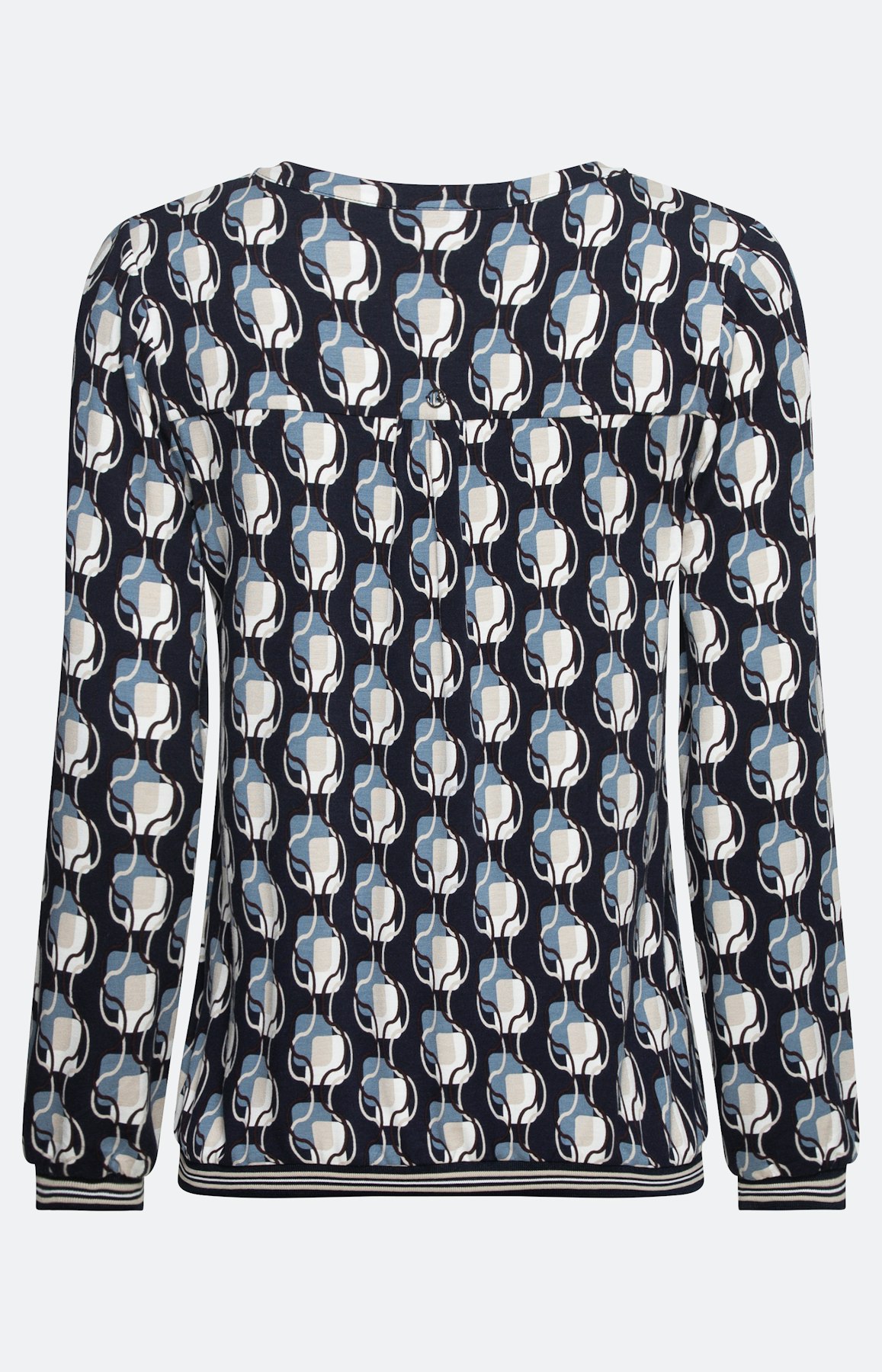 Gemustertes Langarm-Shirt mit Bündchen