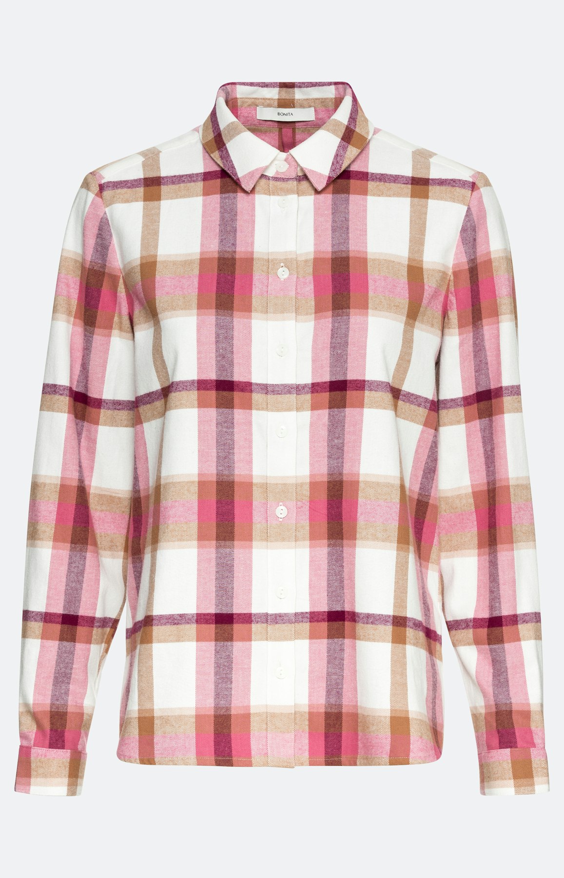 Karierte Langarm-Bluse