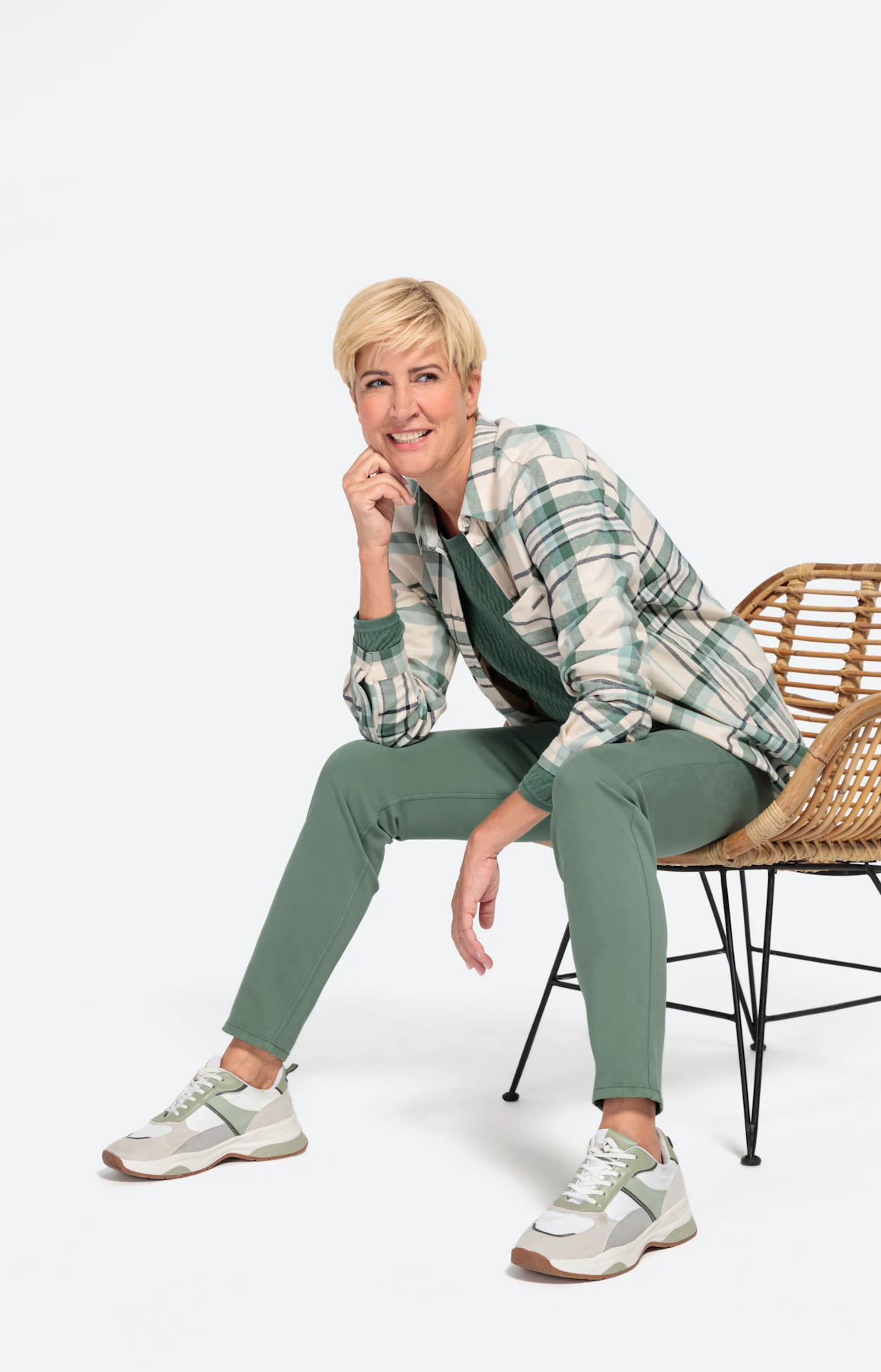 Langes Hemd mit Karomuster