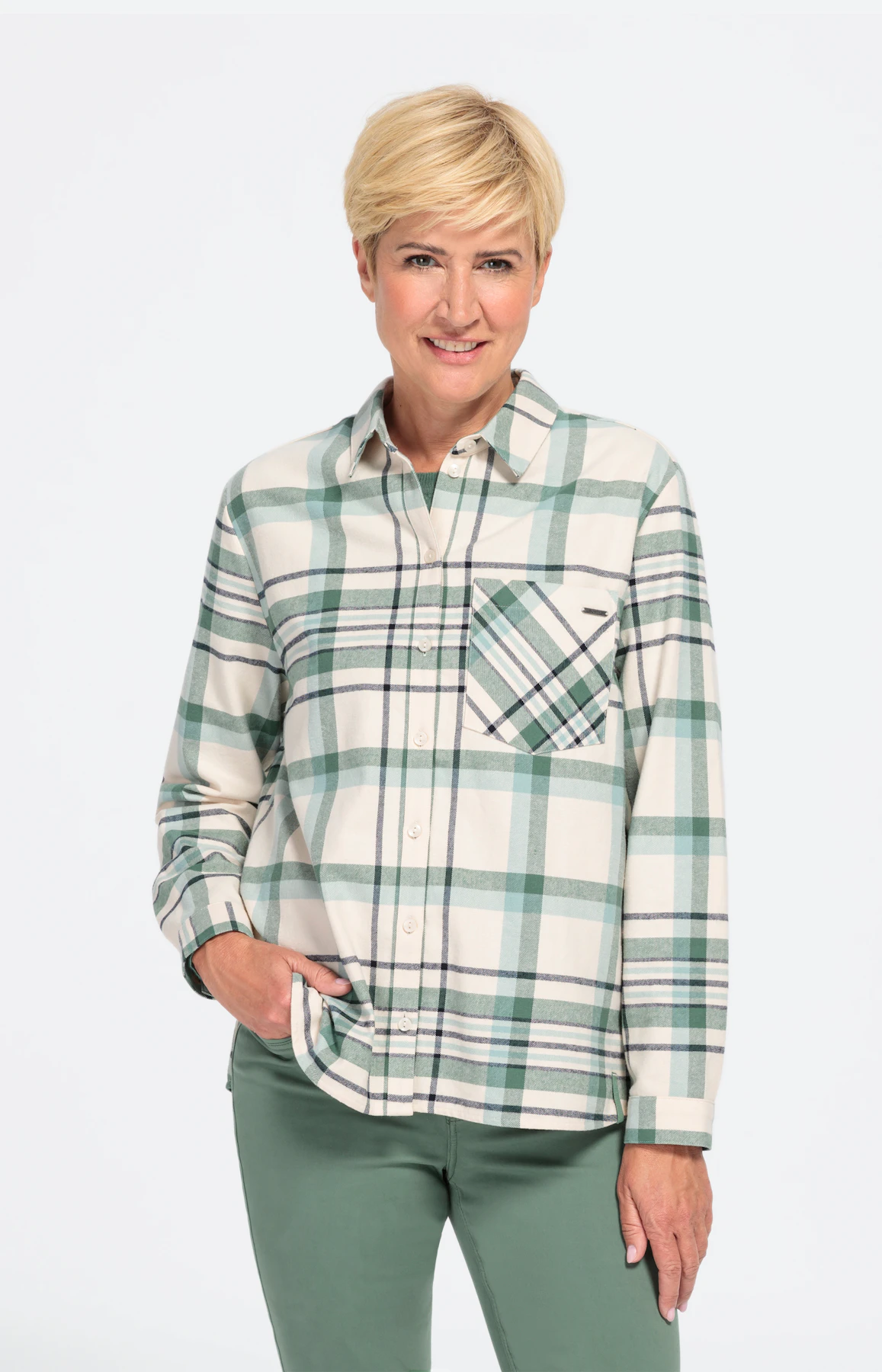 Langes Hemd mit Karomuster