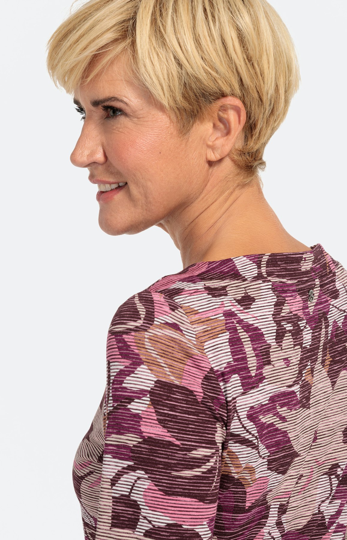 Shirt mit floralem Muster und 3/4-Ärmel