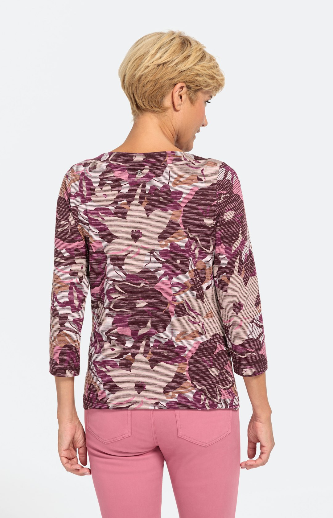 Shirt mit floralem Muster und 3/4-Ärmel
