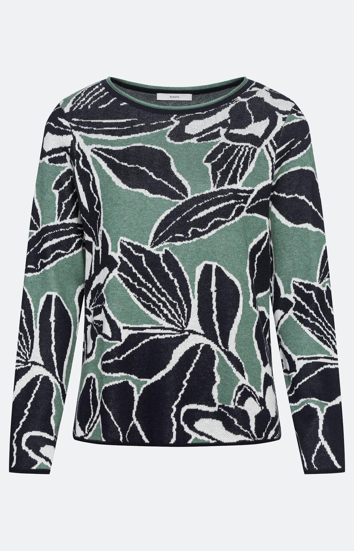 Langarm-Pullover mit Blumenmuster