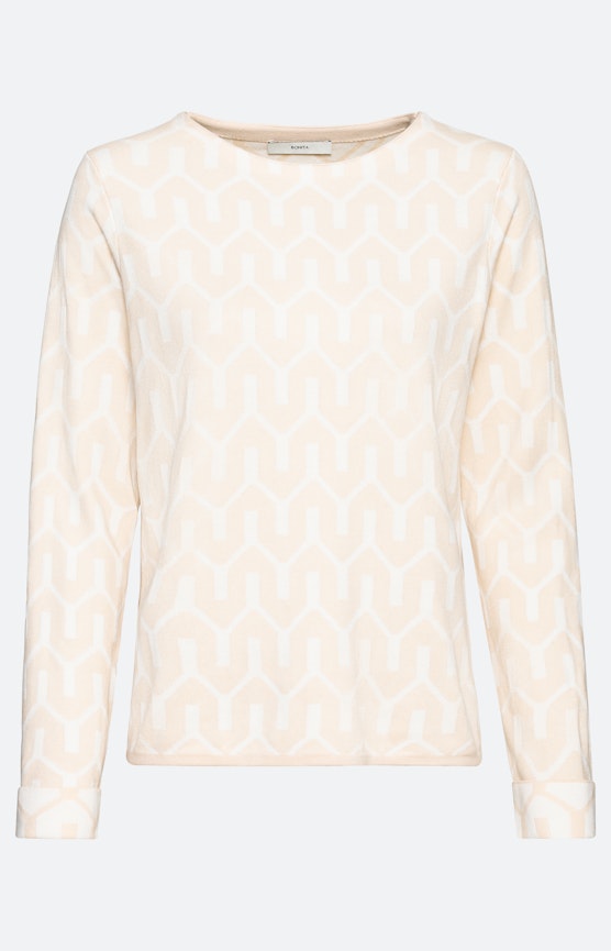 Langarm-Pullover mit grafischem Muster