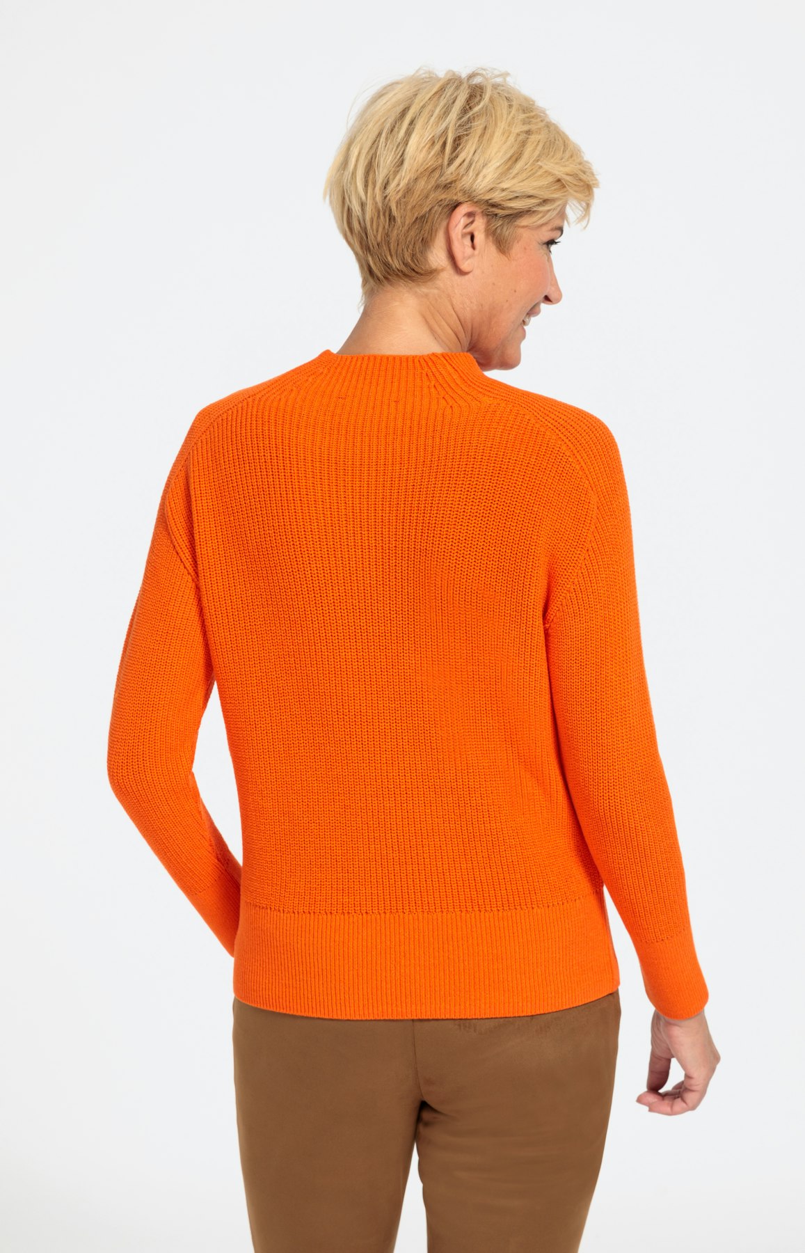 Pullover mit Stehkragen und 1/1-Arm