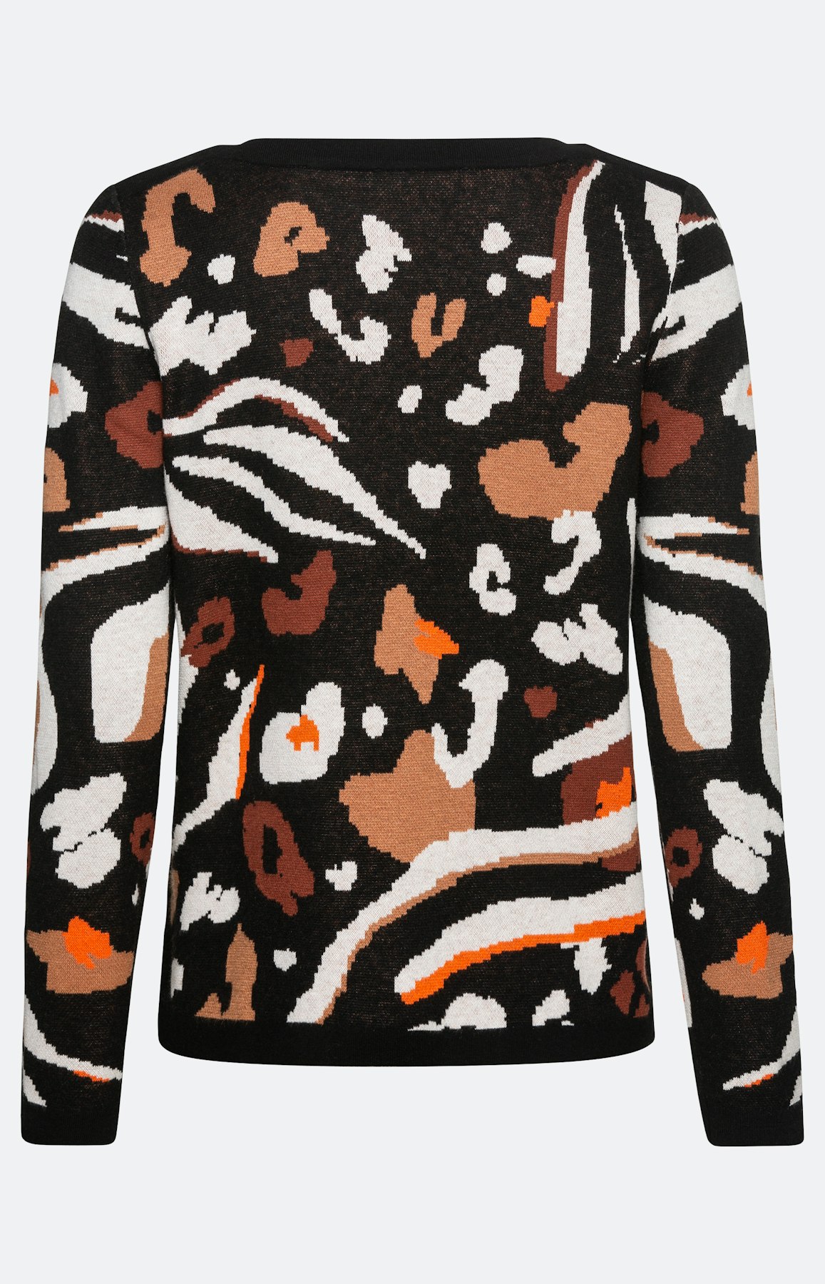 Strickpullover mit buntem Leo-Muster