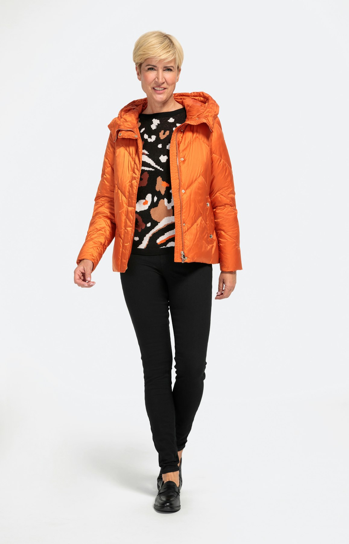 Strickpullover mit buntem Leo-Muster