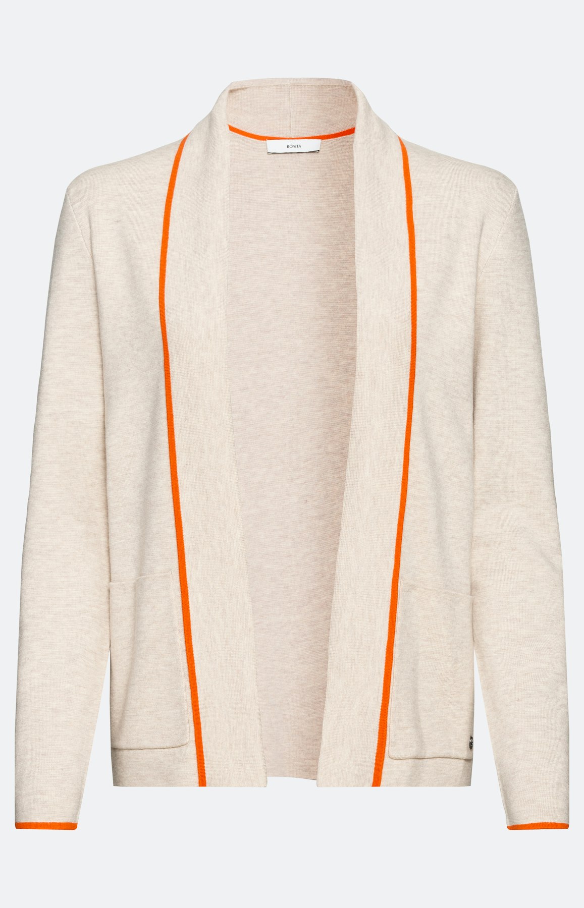 Offener Strick-Cardigan mit Schalkragen