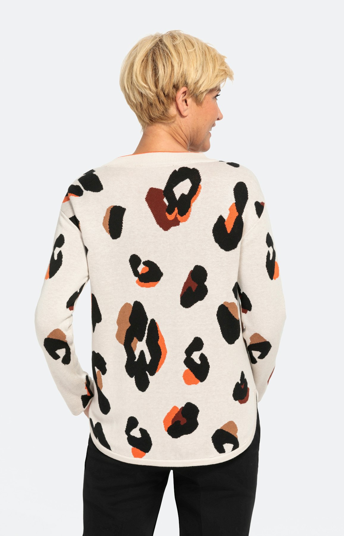 Pullover mit Muster und langem Arm