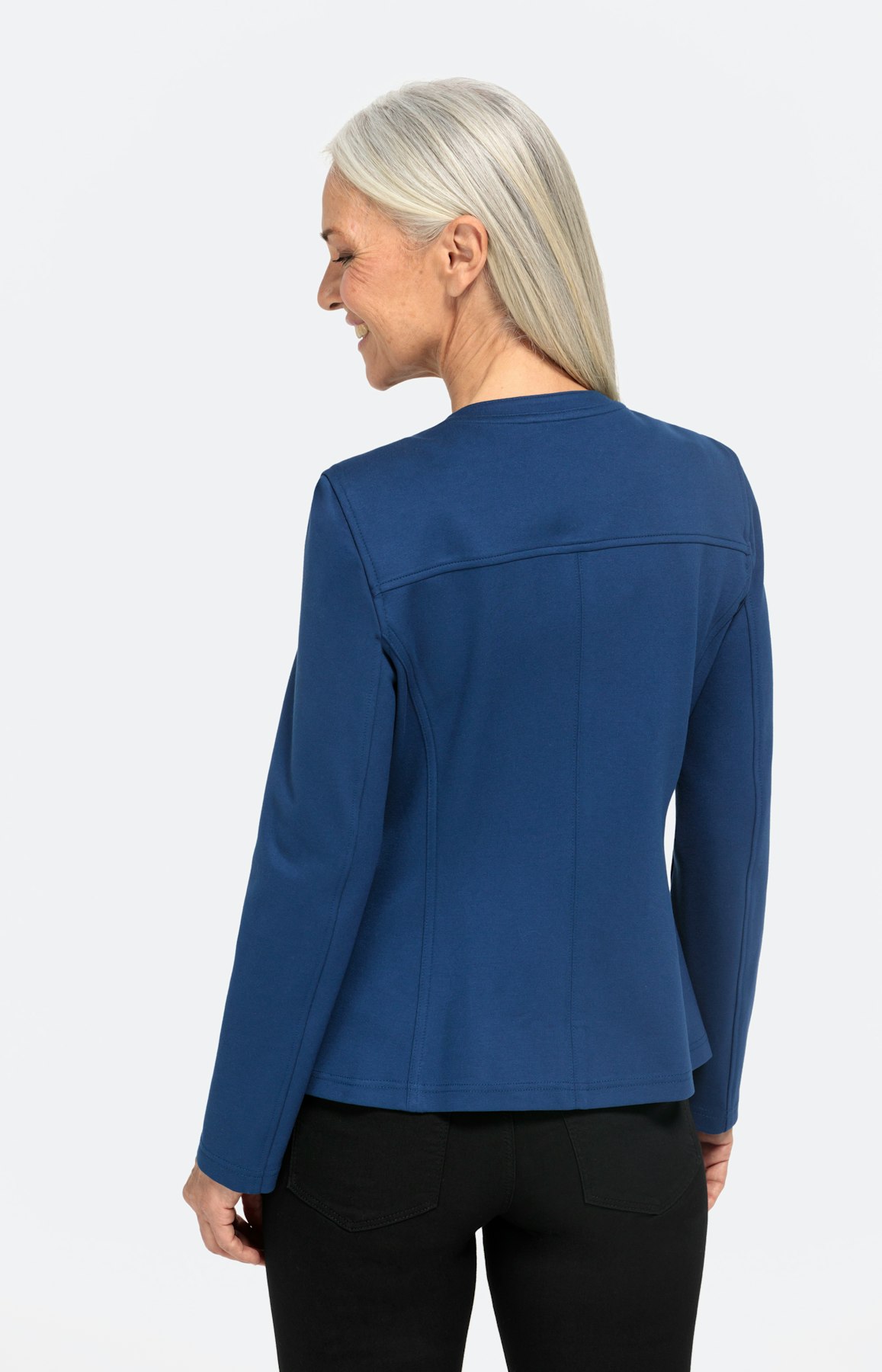 Jersey-Blazer mit Reißverschluss