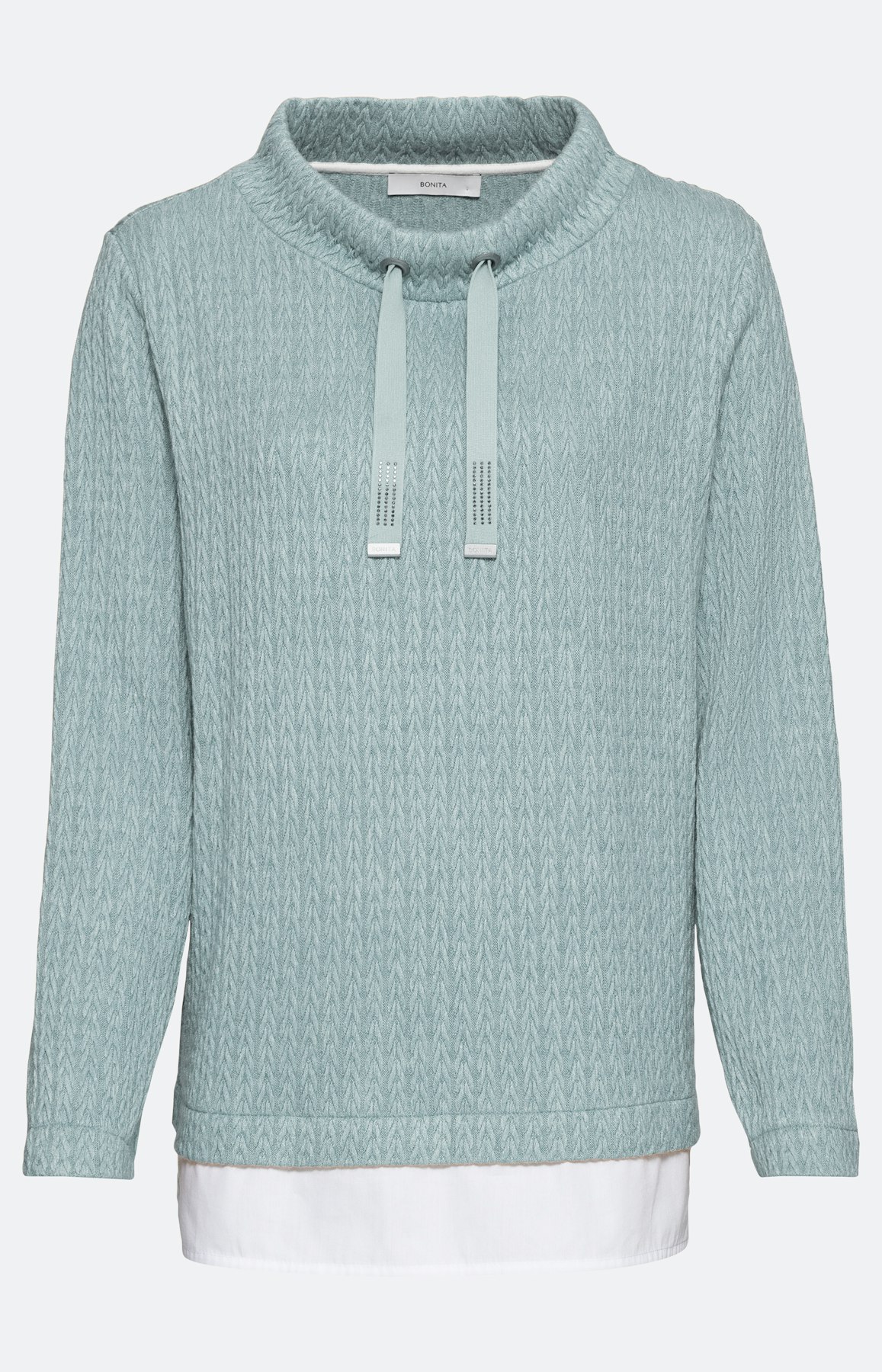 Strukturiertes Sweatshirt mit Underlay