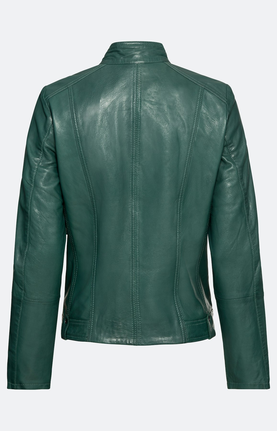 Lederjacke mit kleinem Stehkragen