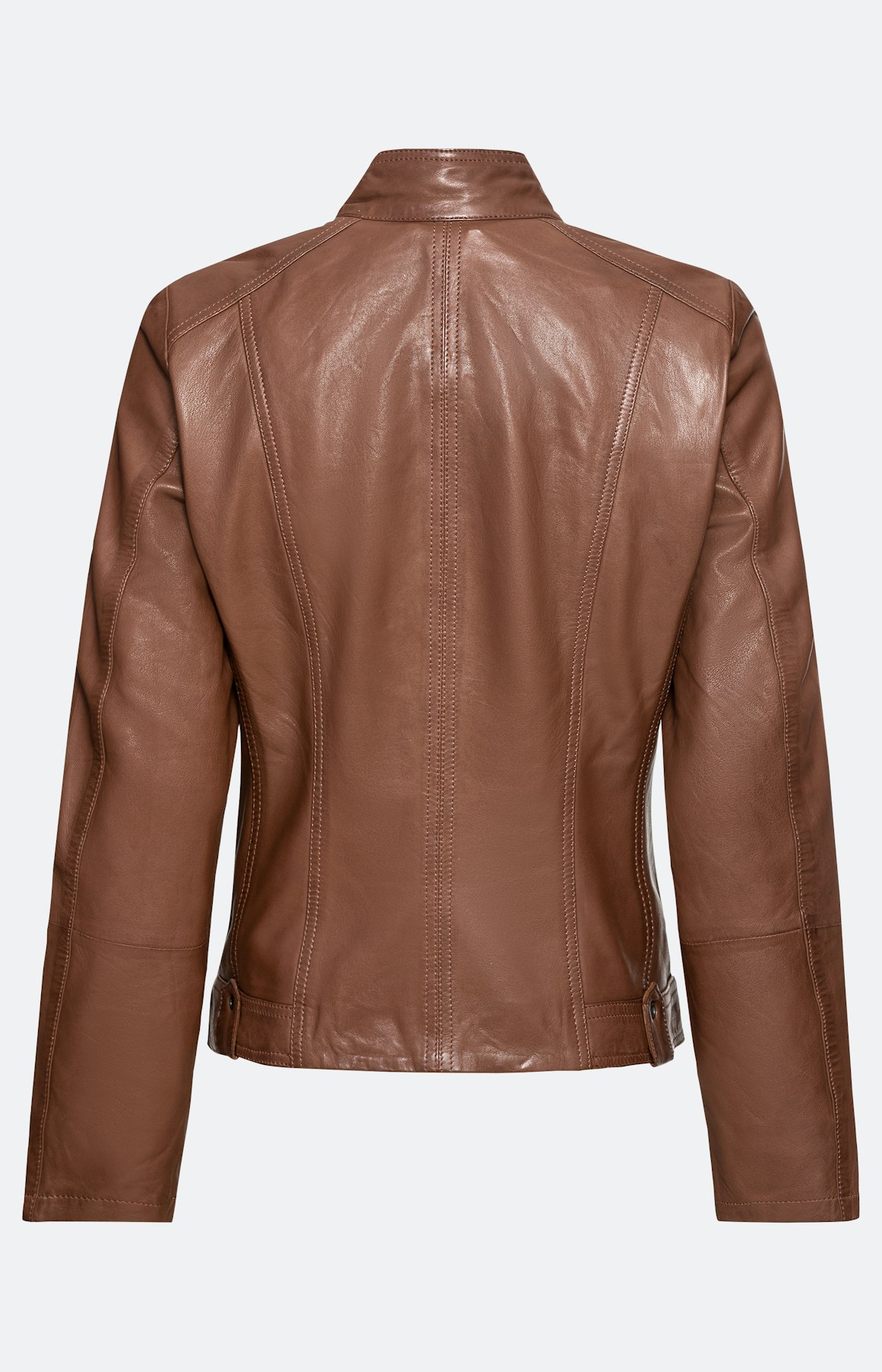 Echtlederjacke mit Stehkragen