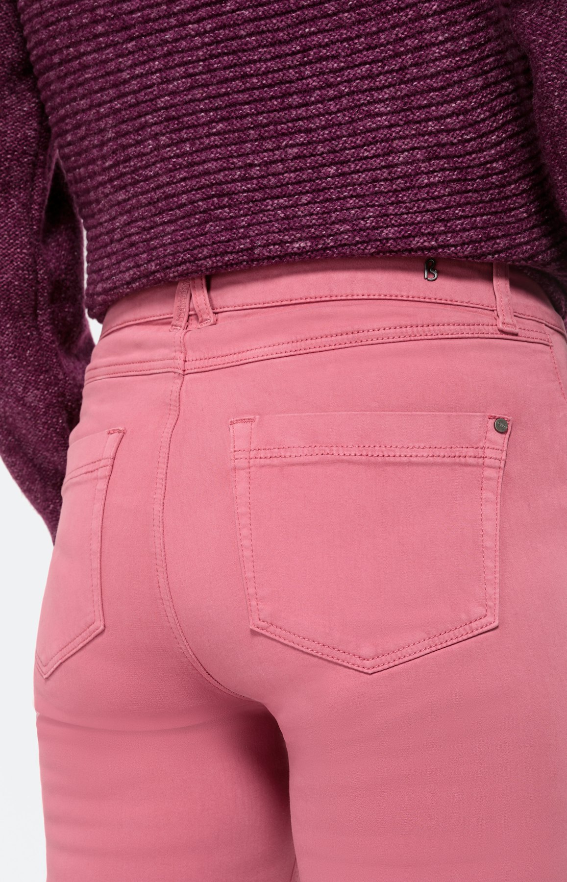 Unifarbene Stretch-Denim-Hose