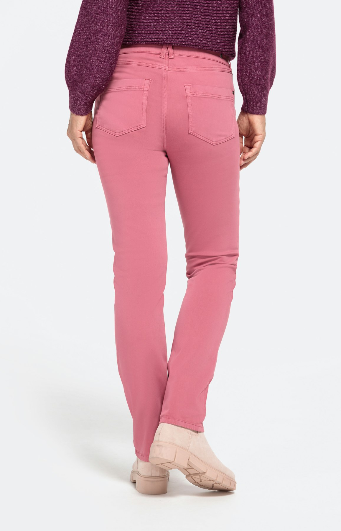 Unifarbene Stretch-Denim-Hose