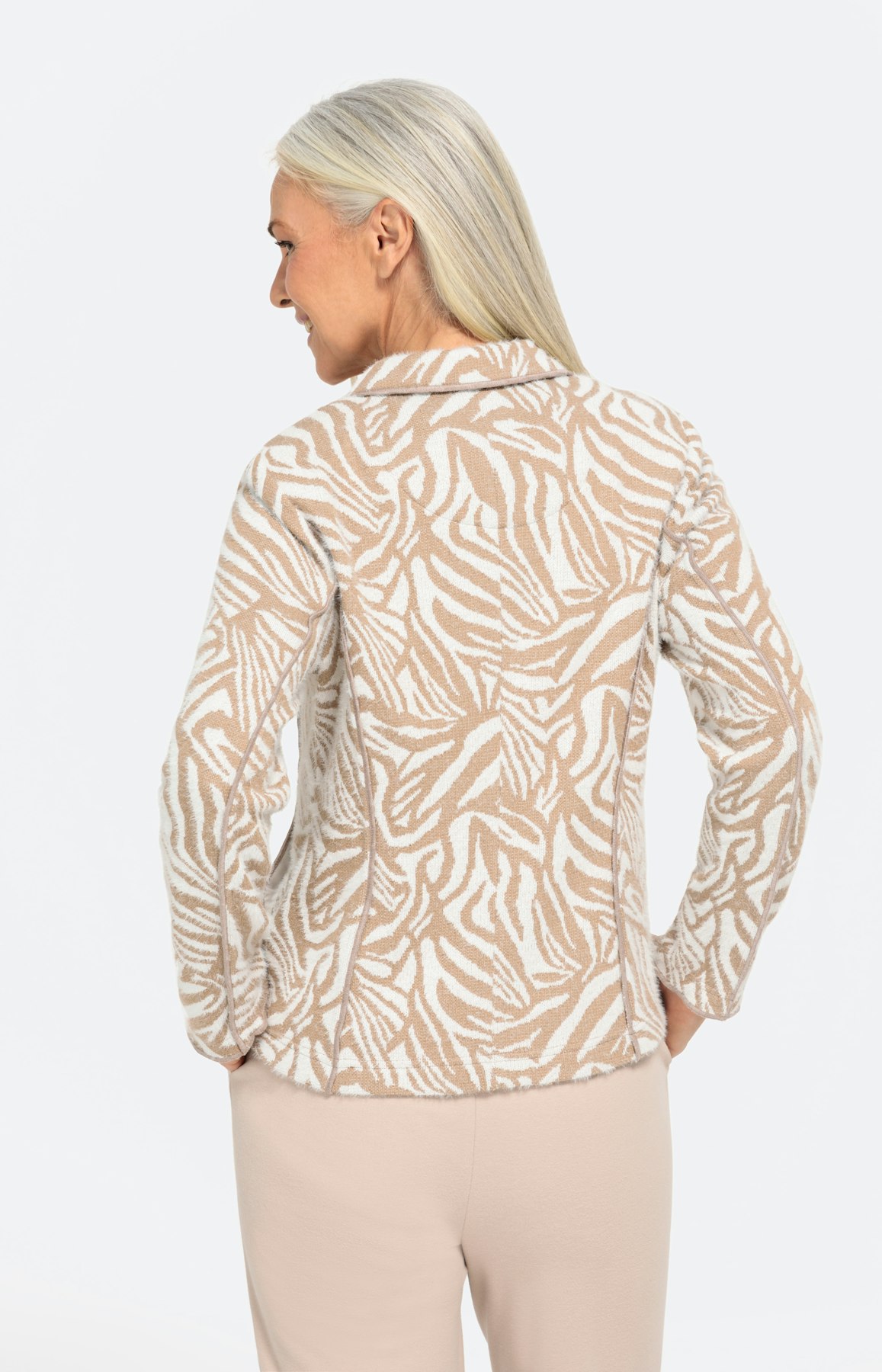 Jaquard-Blazer mit Knopfleiste