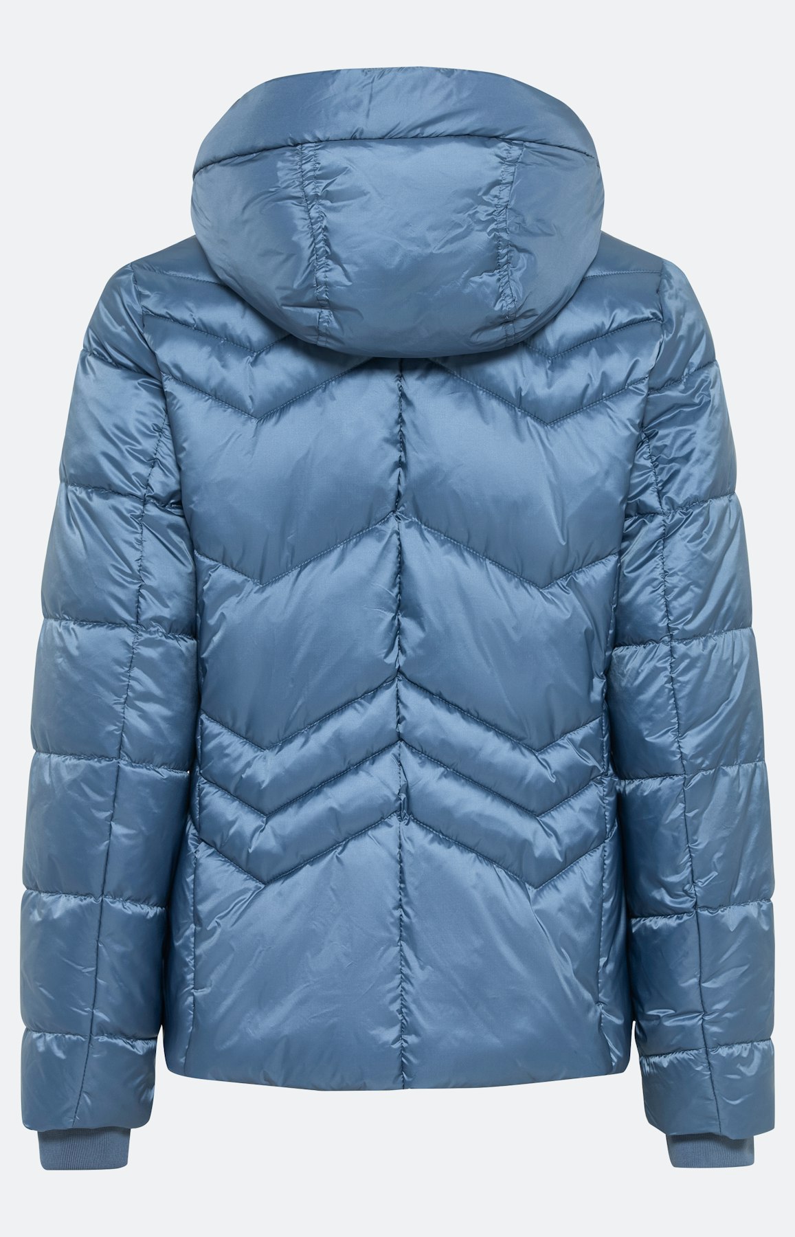 Gewatteerd jack met capuchon en boorden