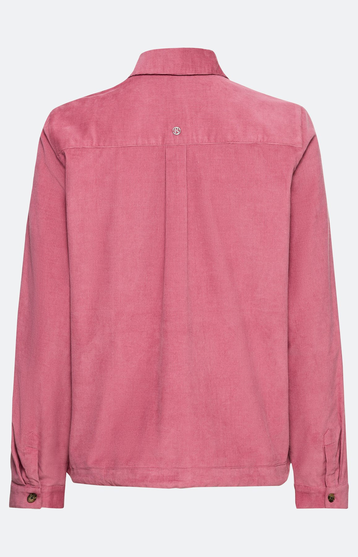 Bluse aus Babycord mit Bindeband am Saum