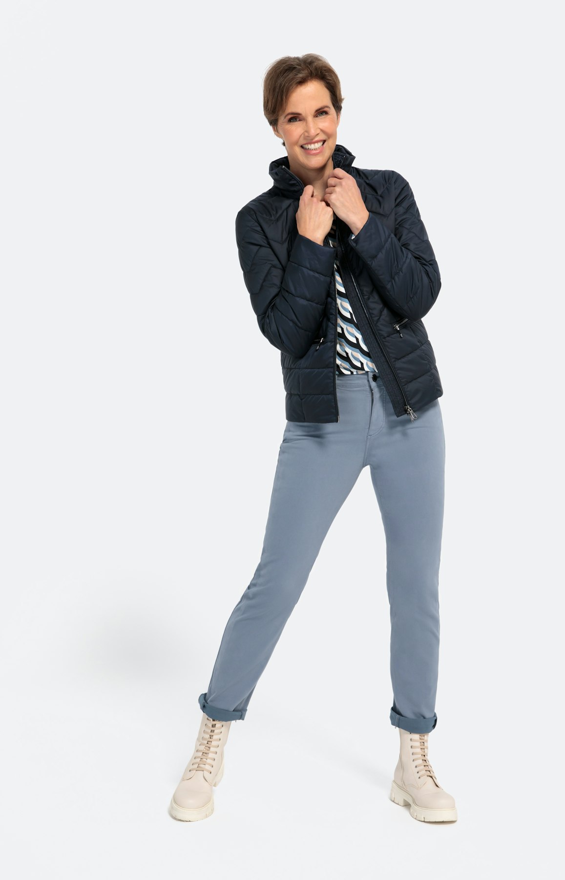 Shirt met lange mouwen en V-hals