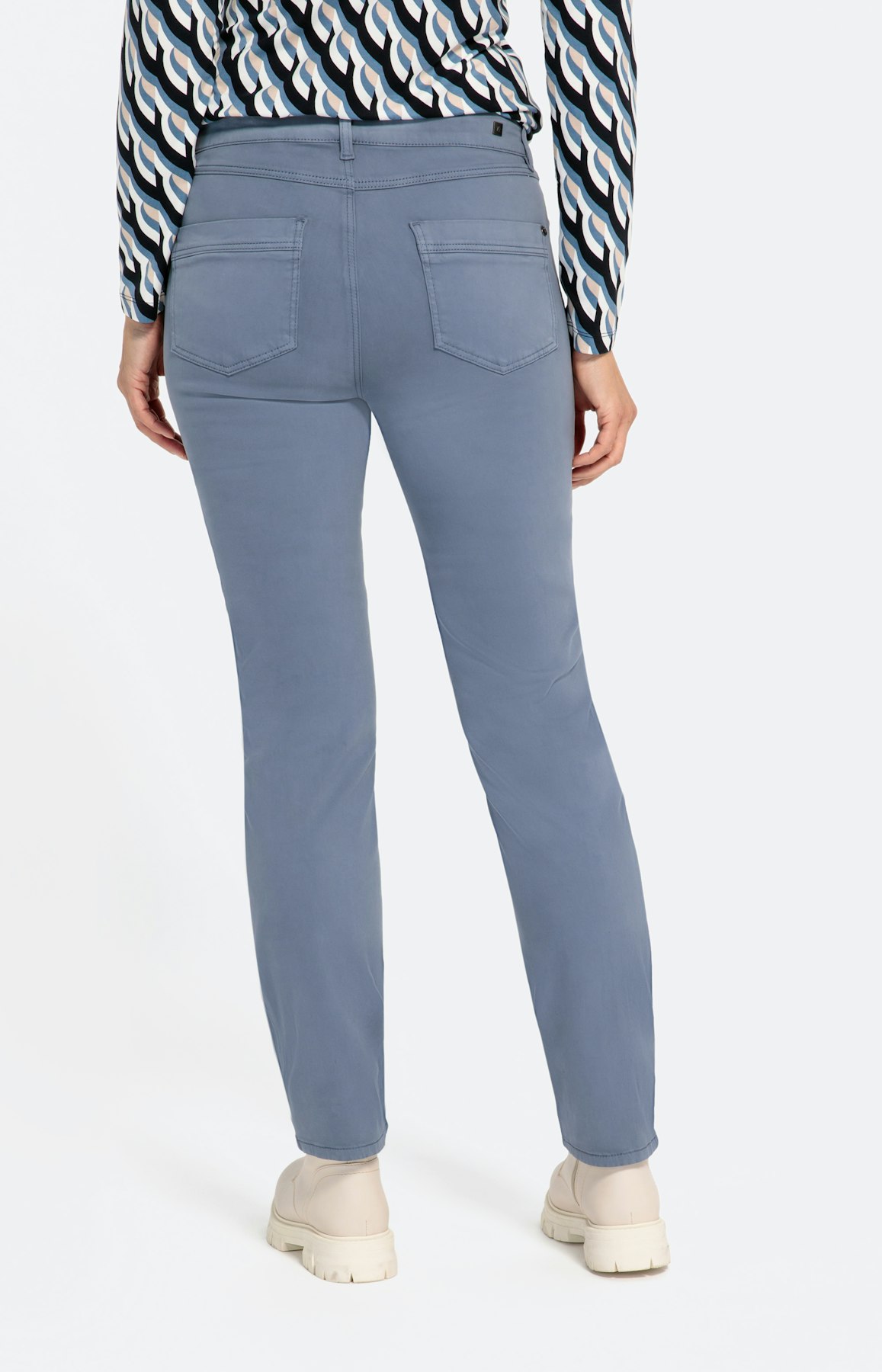 Stretch-Denim-Hose mit Galonstreifen